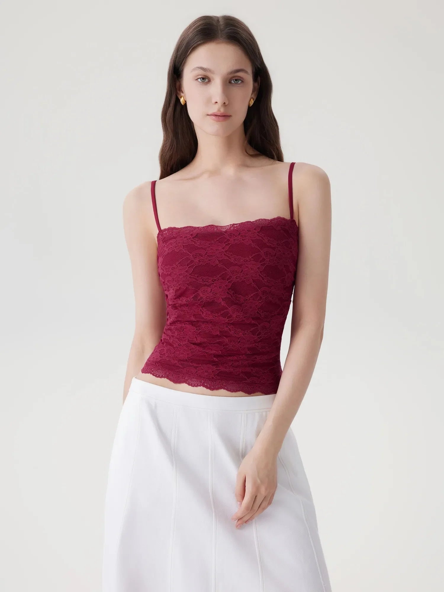 Lace Double Lined Y2K Tank Tops