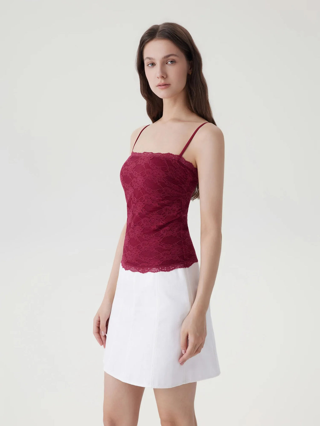 Lace Double Lined Y2K Tank Tops
