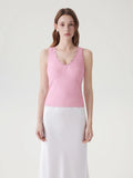 Lace Double Lined V Neck Tank Top