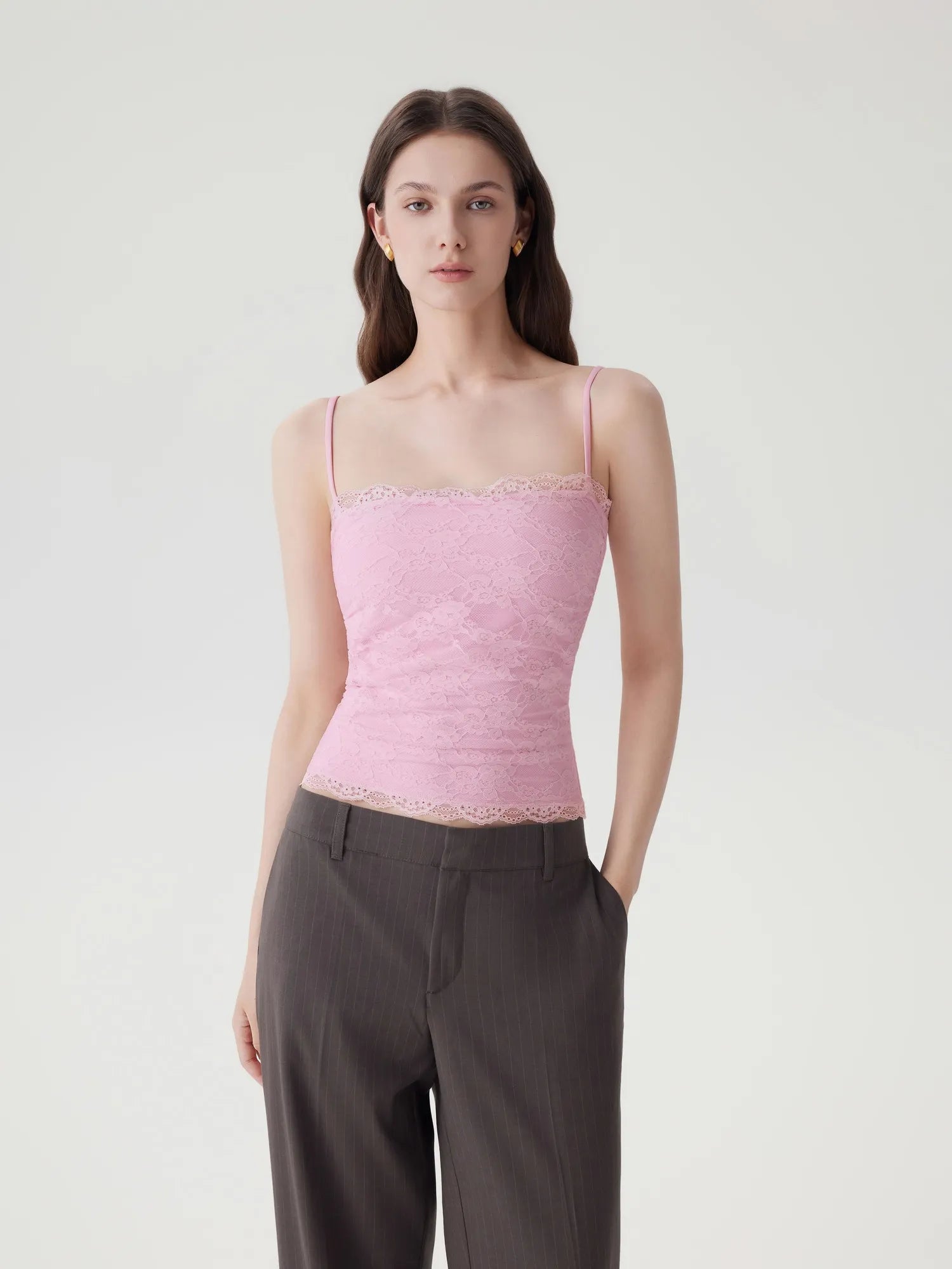 Lace Double Lined Y2K Tank Tops