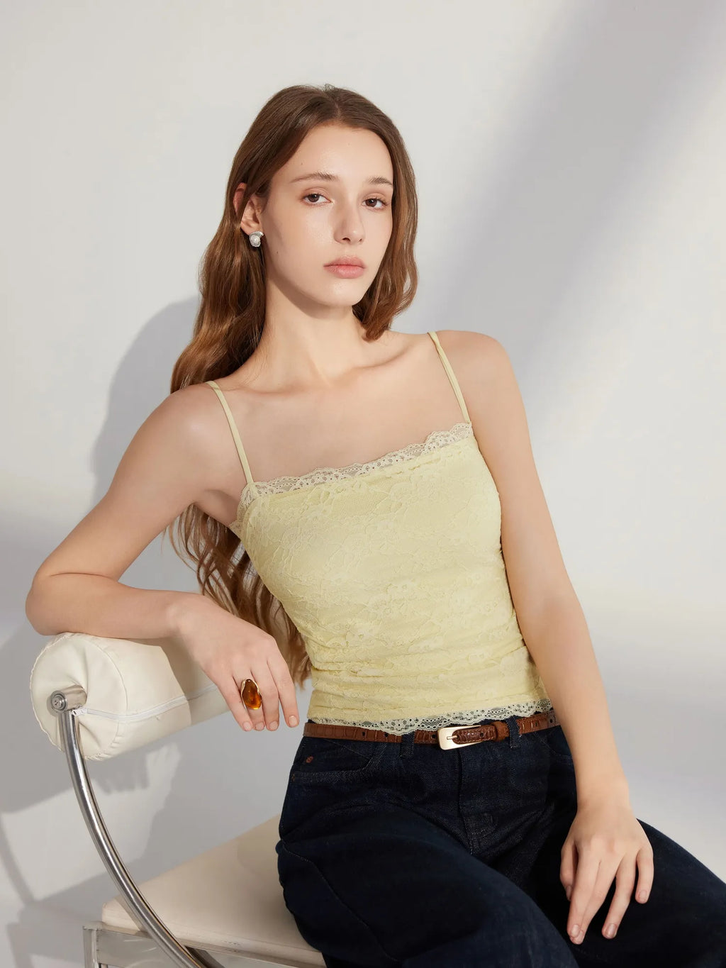 Lace Double Lined Y2K Tank Tops
