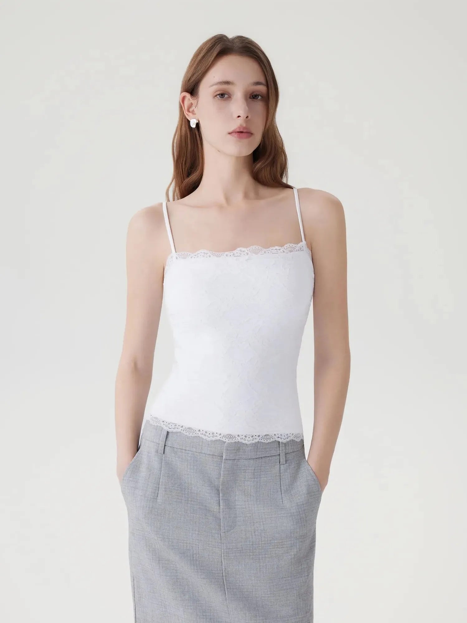 Lace Double Lined Y2K Tank Tops