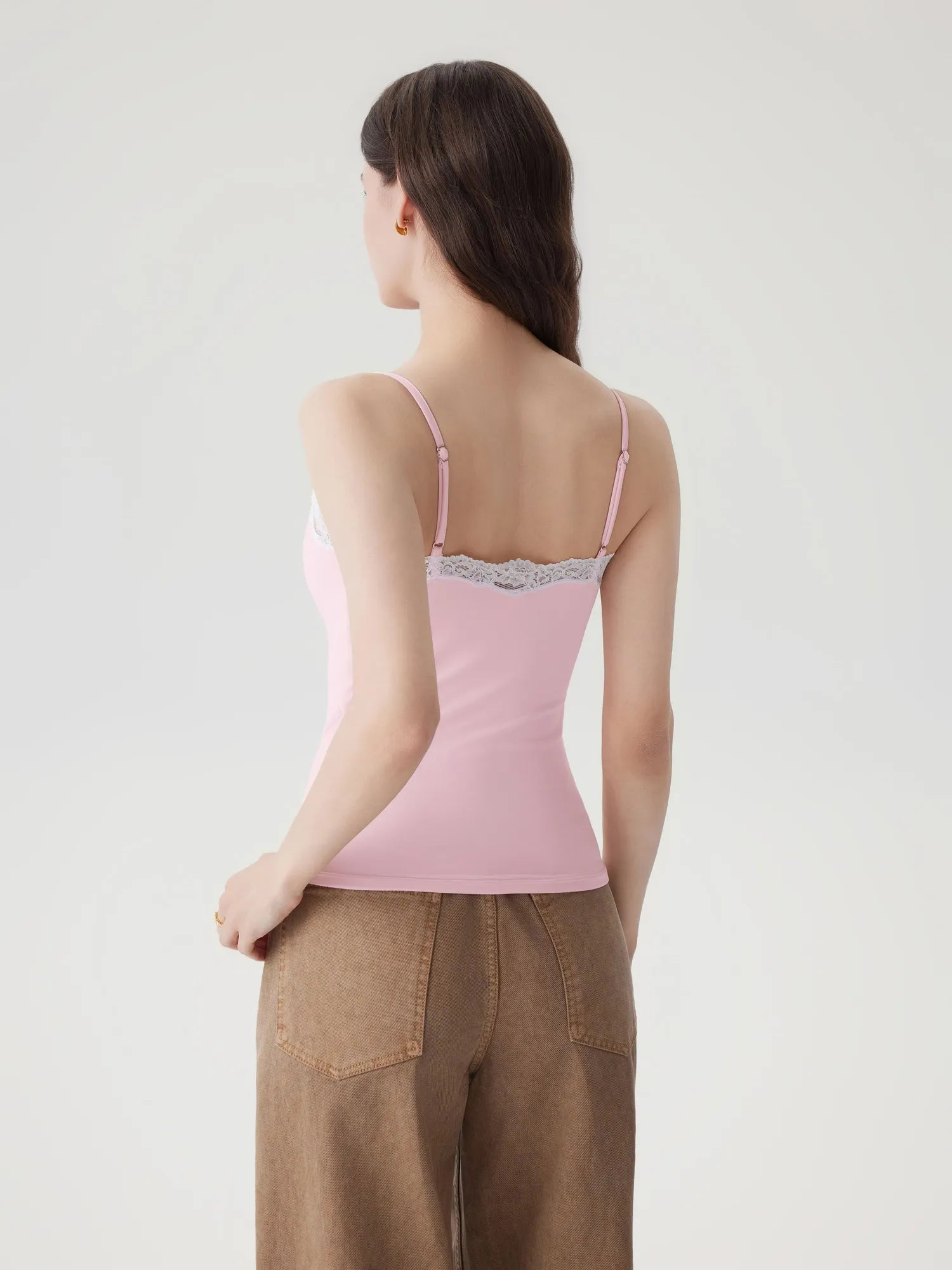 Double Lined Lace Cami Tank Top