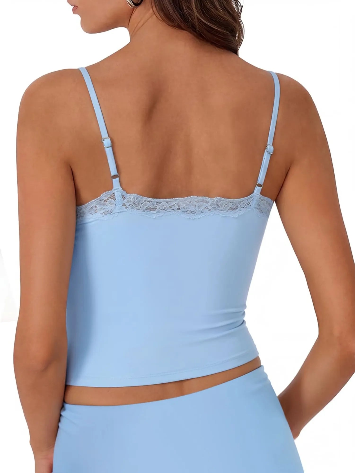 Double Lined Lace Cami Tank Top