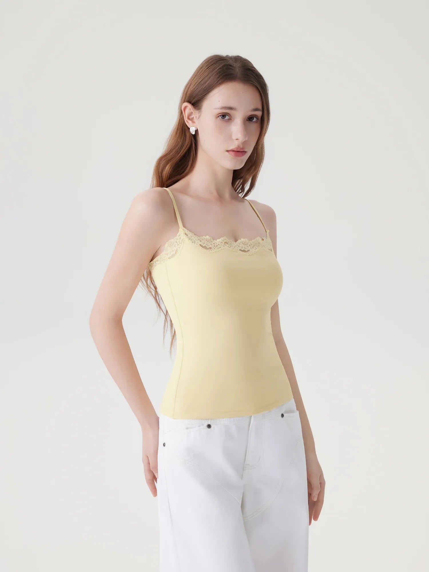 Double Lined Lace Cami Tank Top