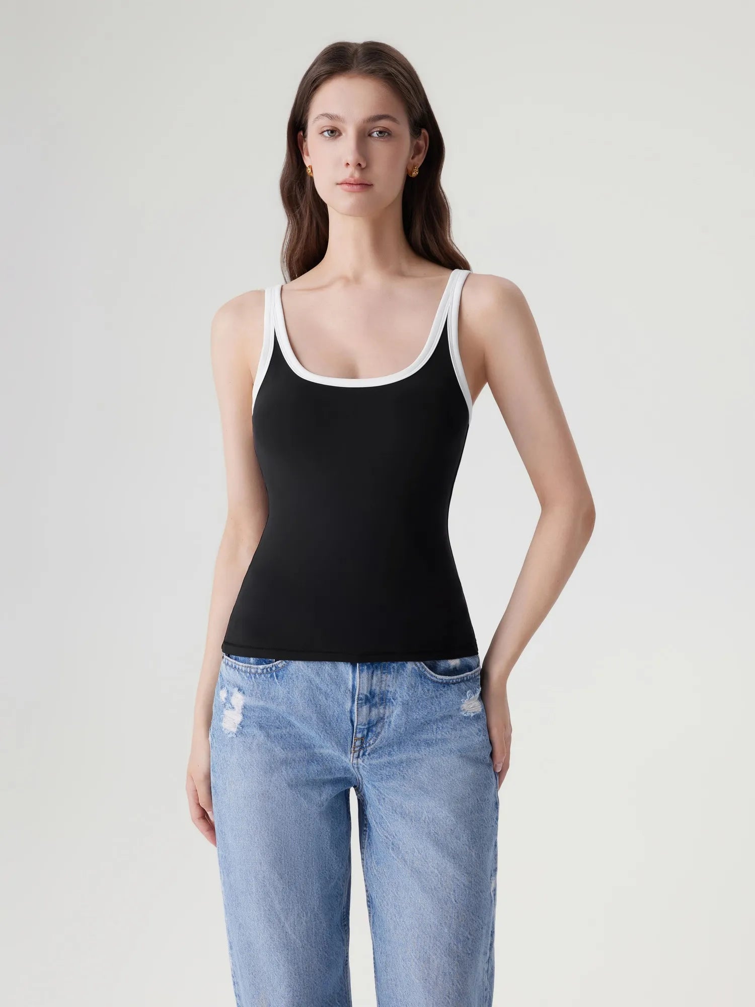 Scoop Neck Double Lined Tank Tops