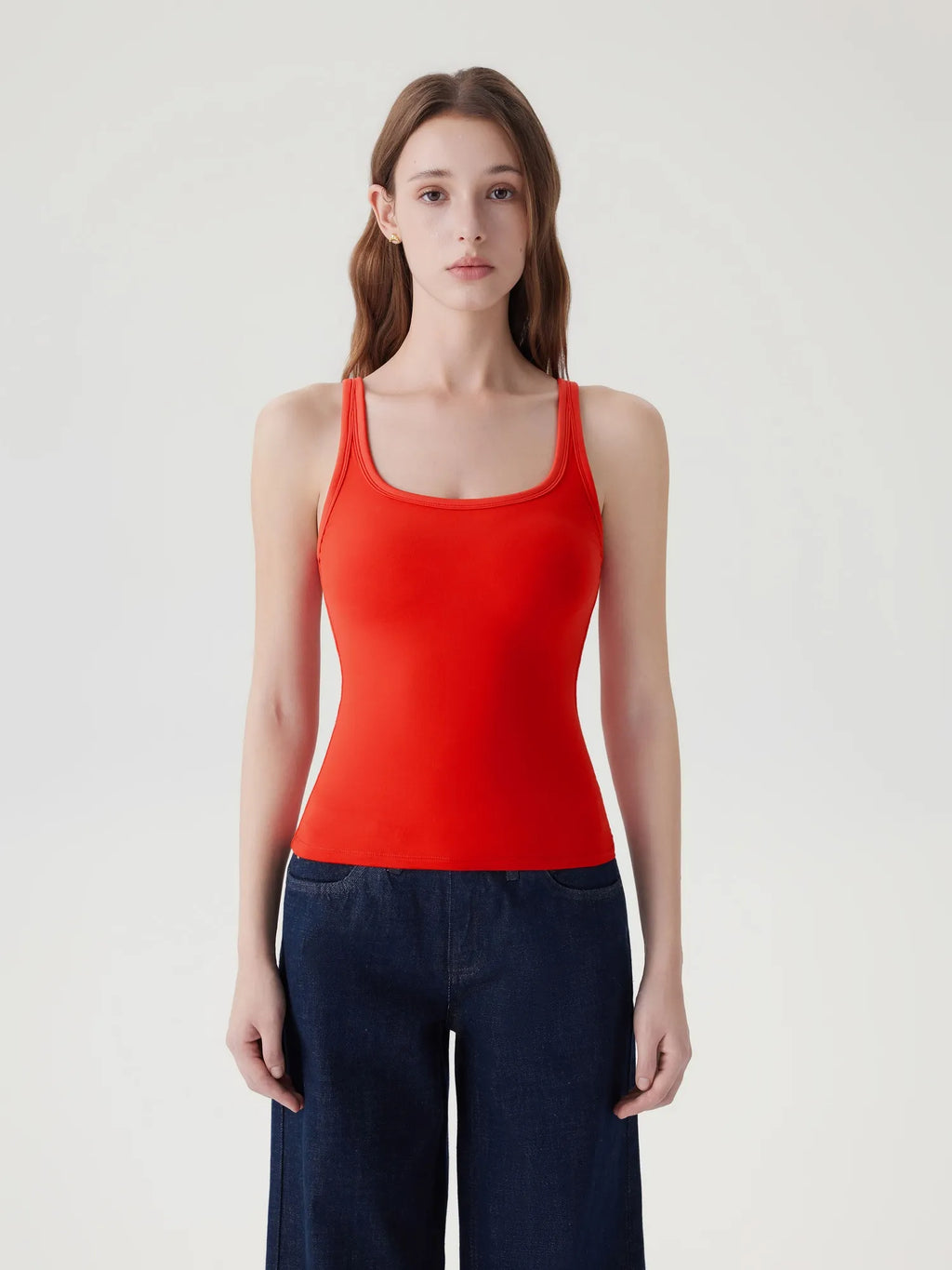 Scoop Neck Double Lined Tank Tops