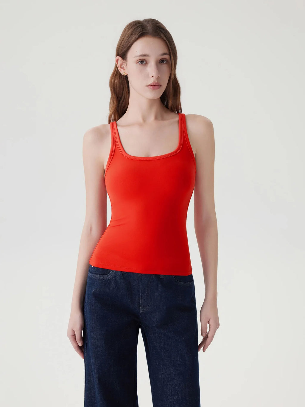 Scoop Neck Double Lined Tank Tops