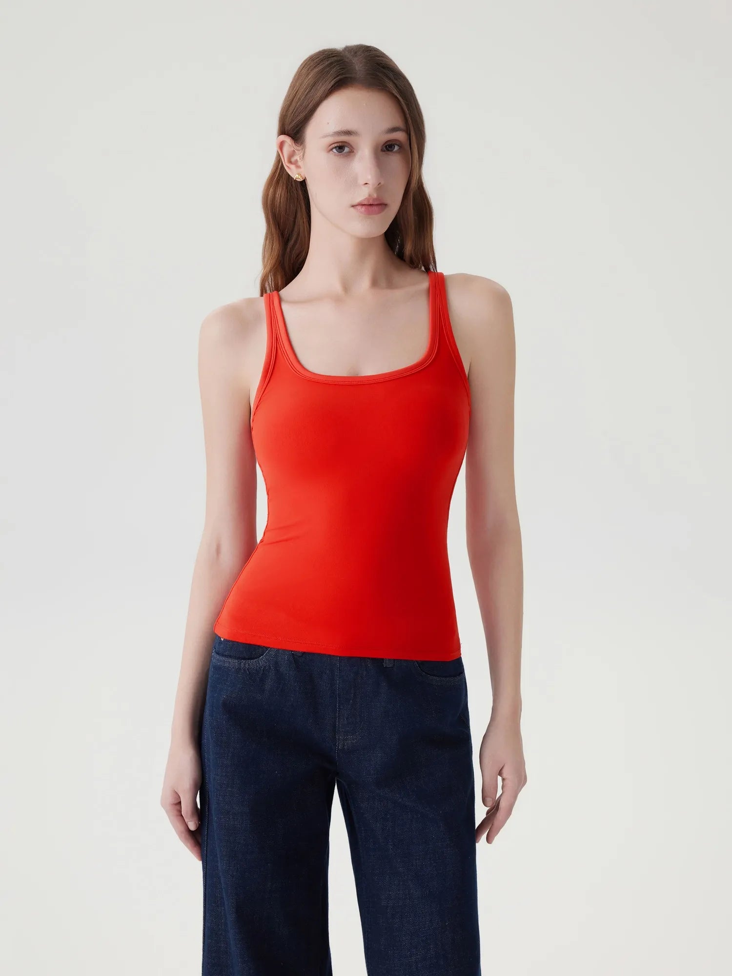 Scoop Neck Double Lined Tank Tops