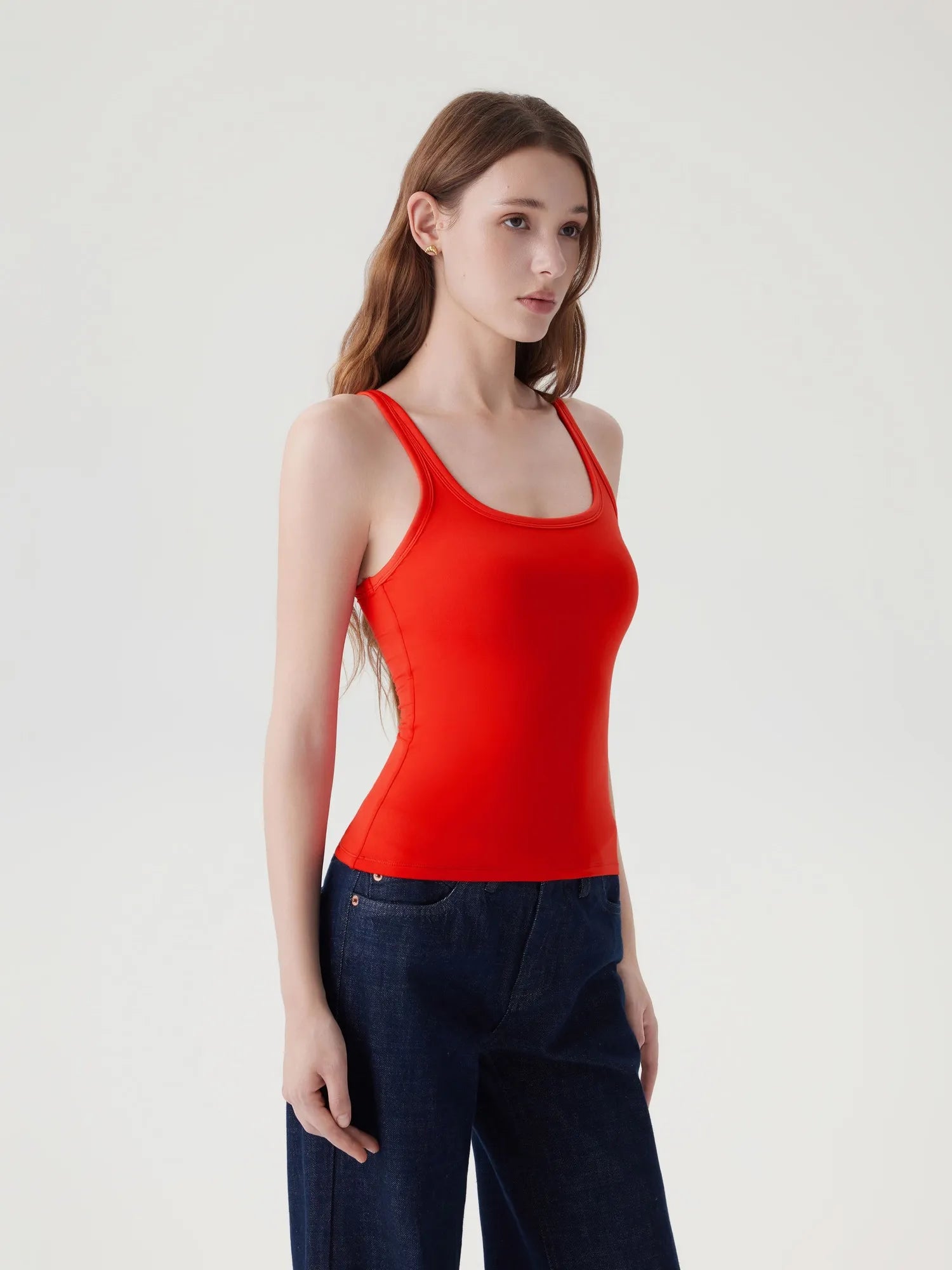 Scoop Neck Double Lined Tank Tops
