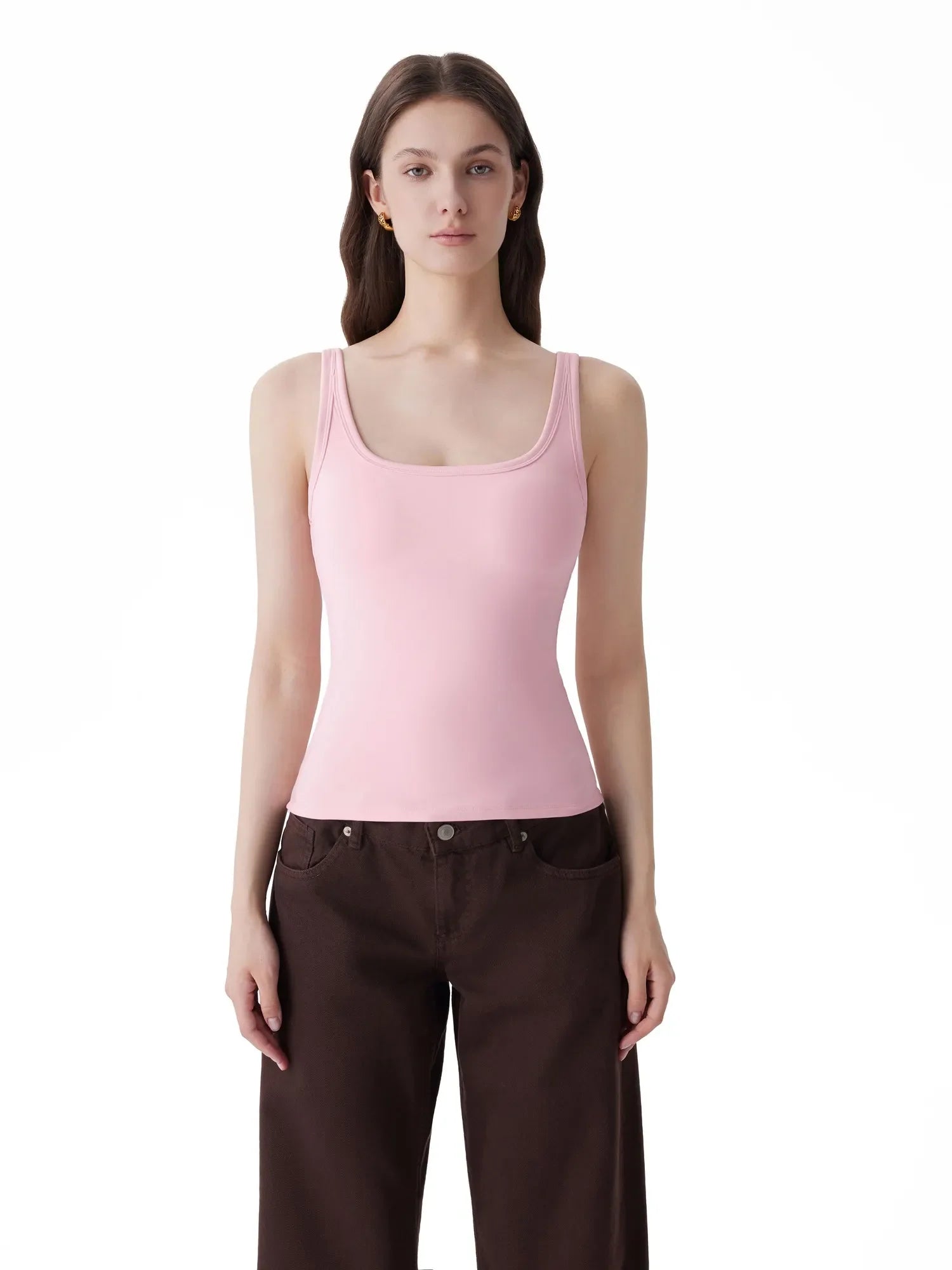 Scoop Neck Double Lined Tank Tops