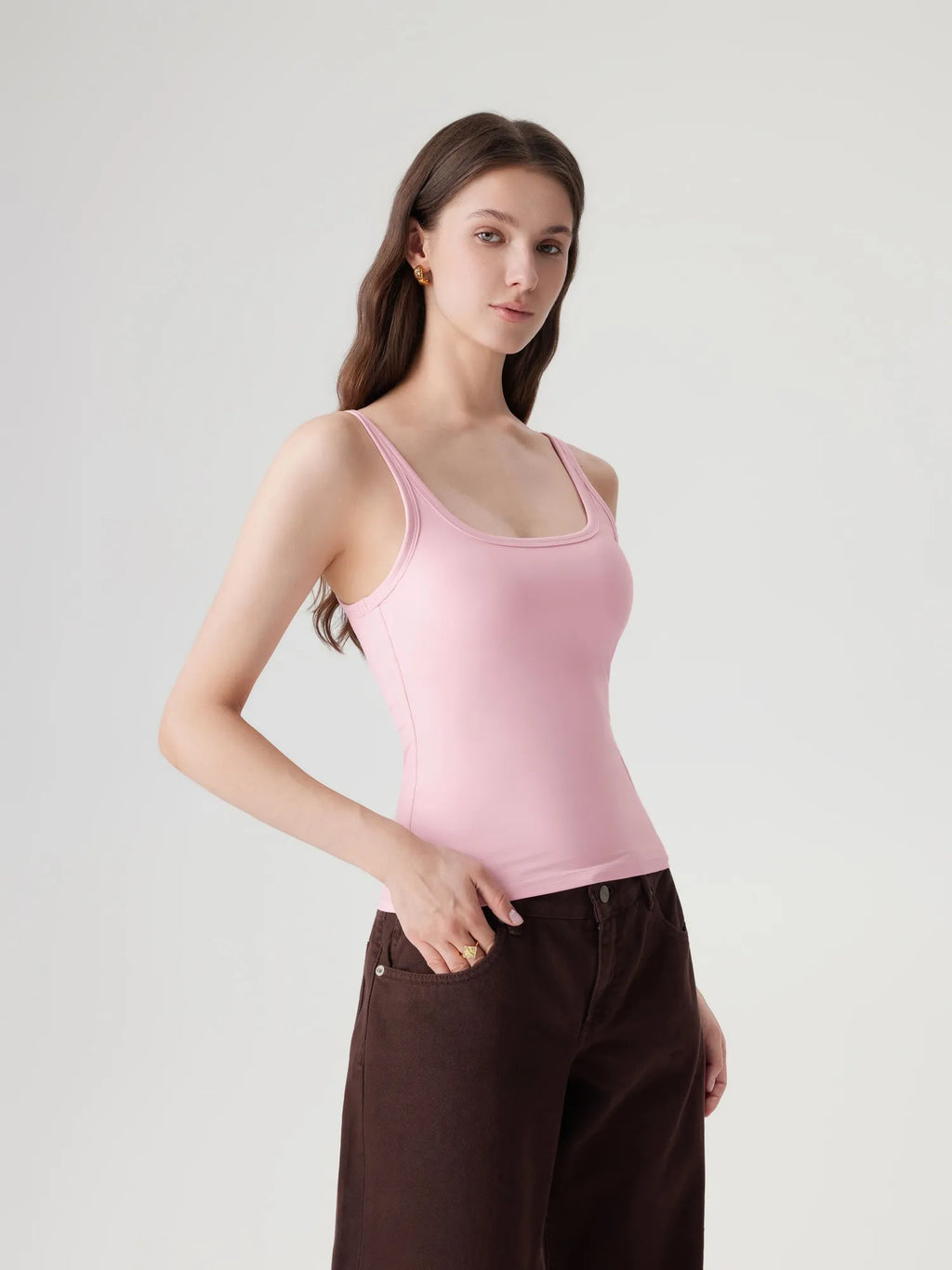 Scoop Neck Double Lined Tank Tops