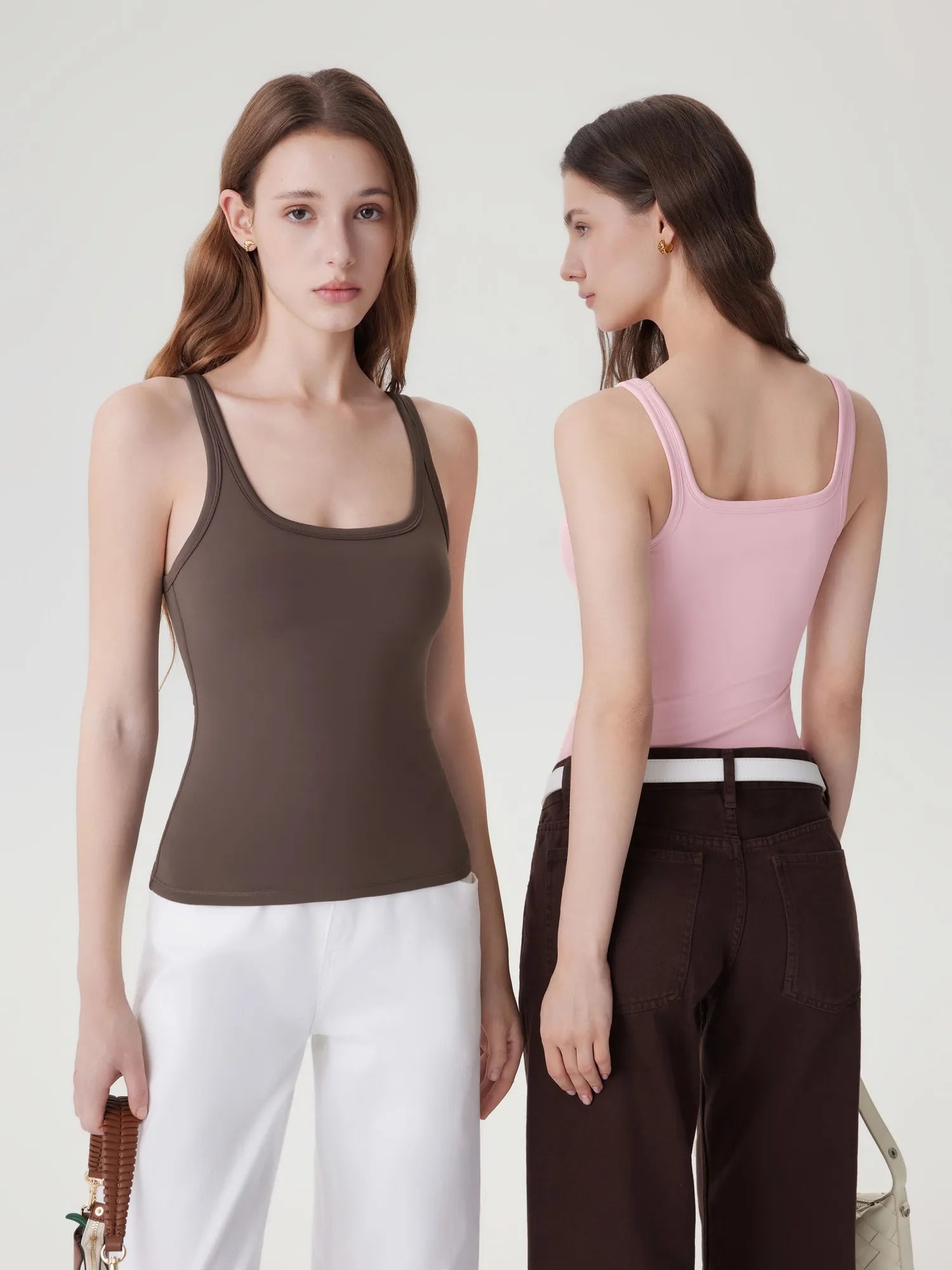 Scoop Neck Double Lined Tank Tops