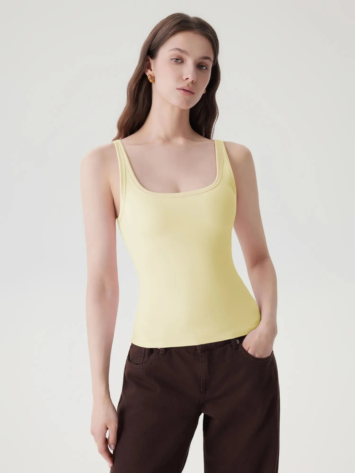 Scoop Neck Double Lined Tank Tops
