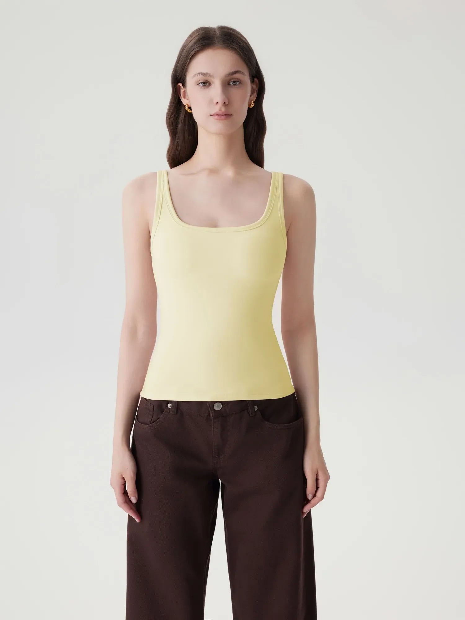 Scoop Neck Double Lined Tank Tops