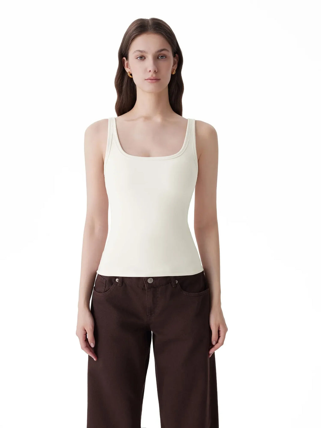 Scoop Neck Double Lined Tank Tops