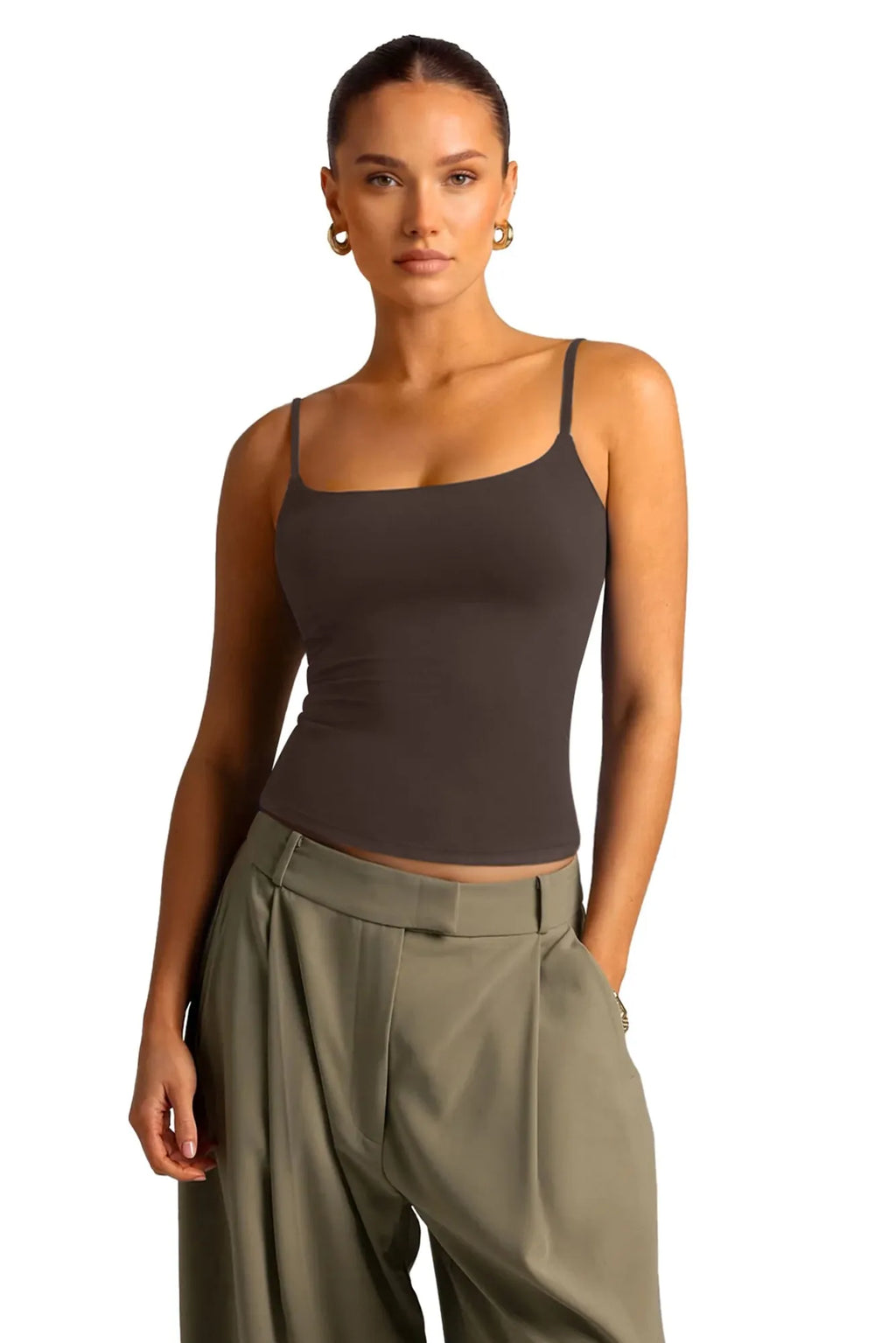 Cotton Double Layer Bra Sleeveless Tops