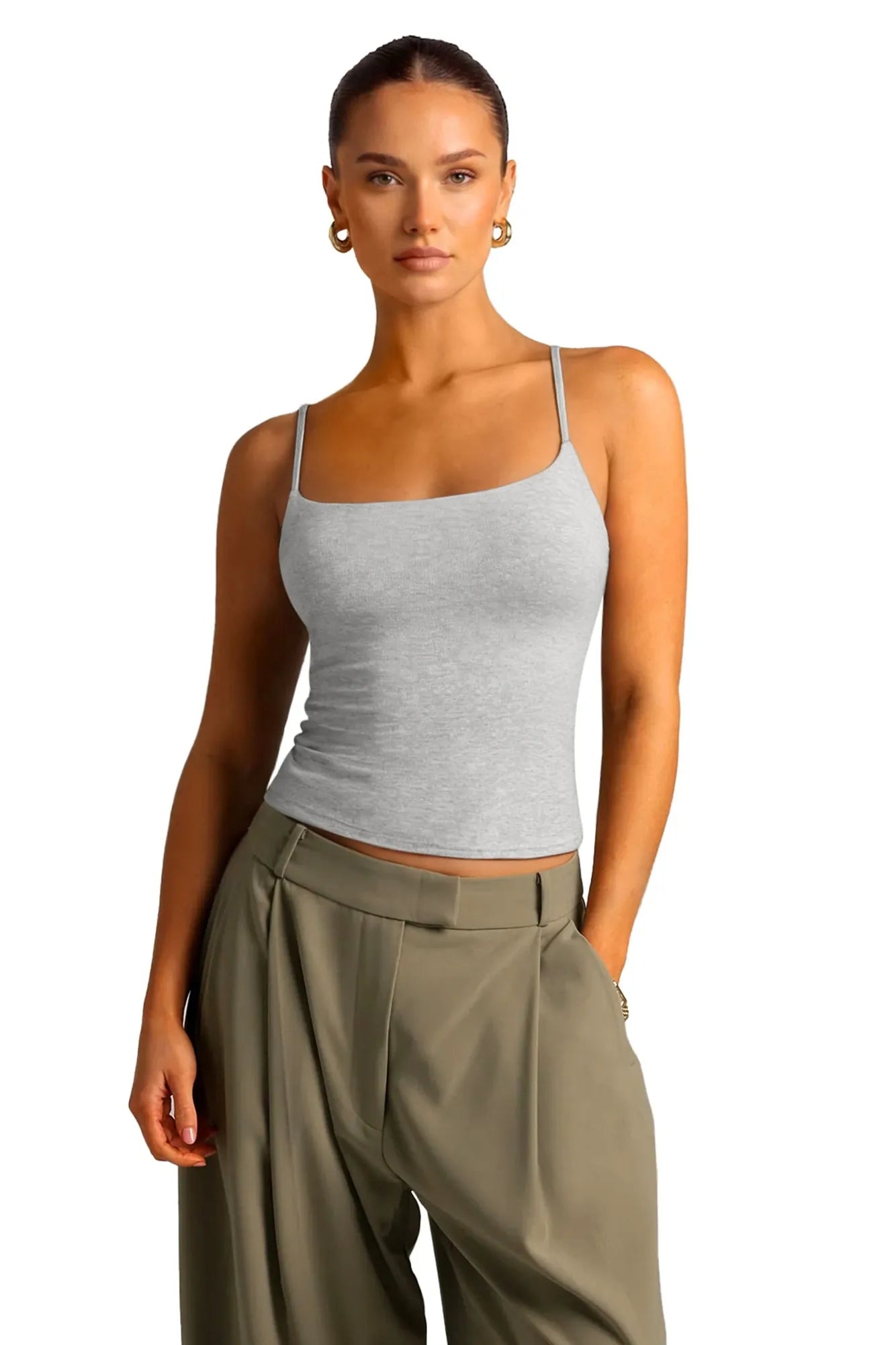 Cotton Double Layer Bra Sleeveless Tops
