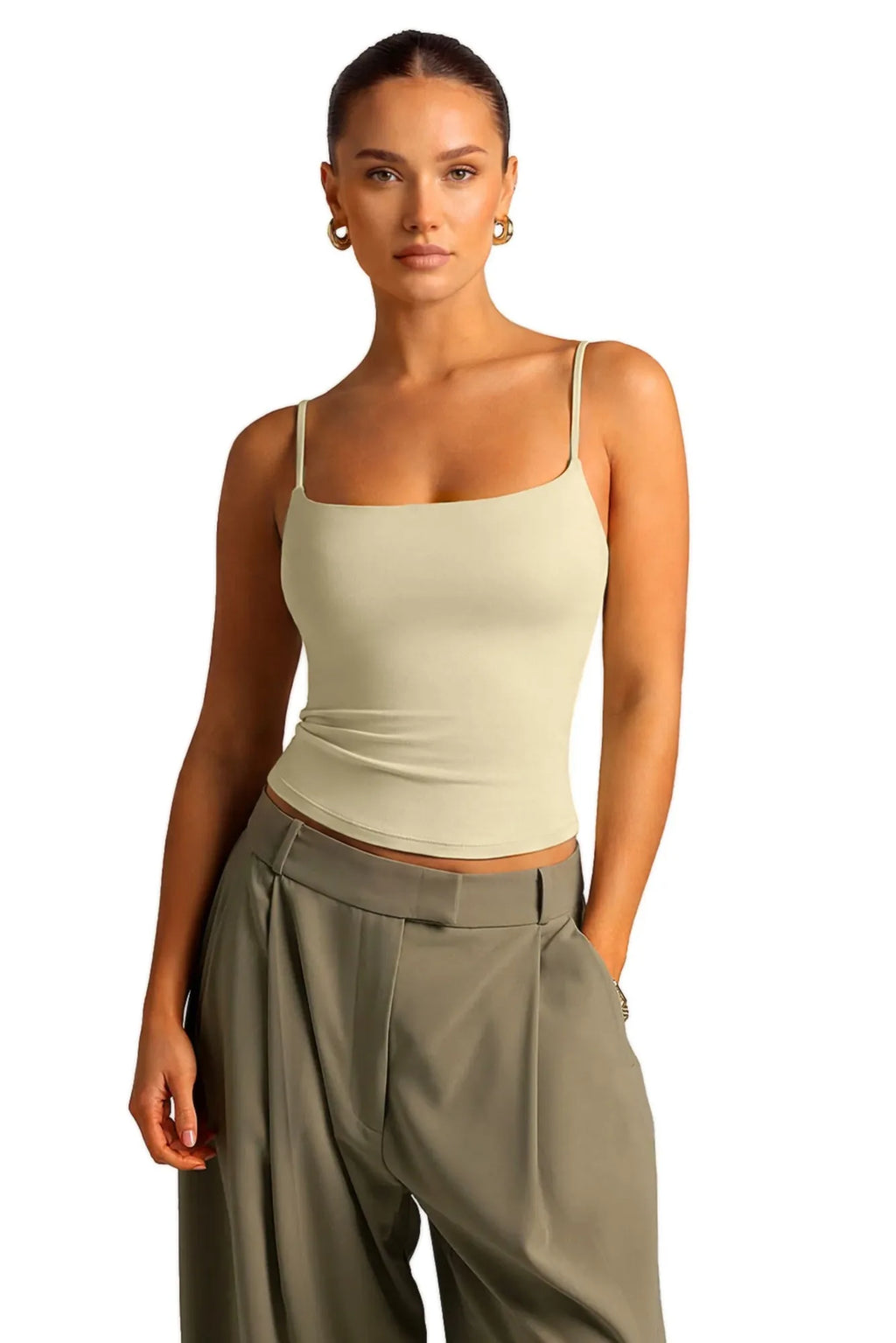 Cotton Double Layer Bra Sleeveless Tops
