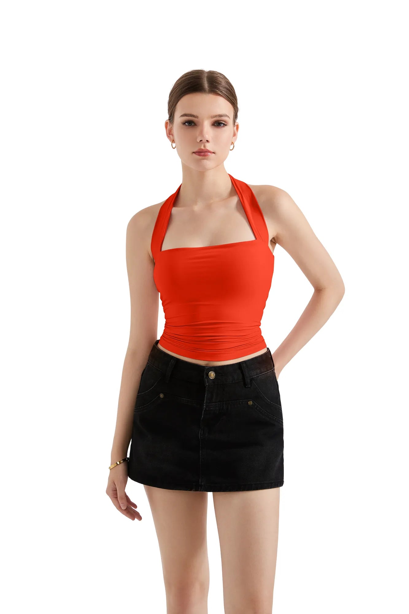 Buttery Soft Square Neck Halter Tank Top
