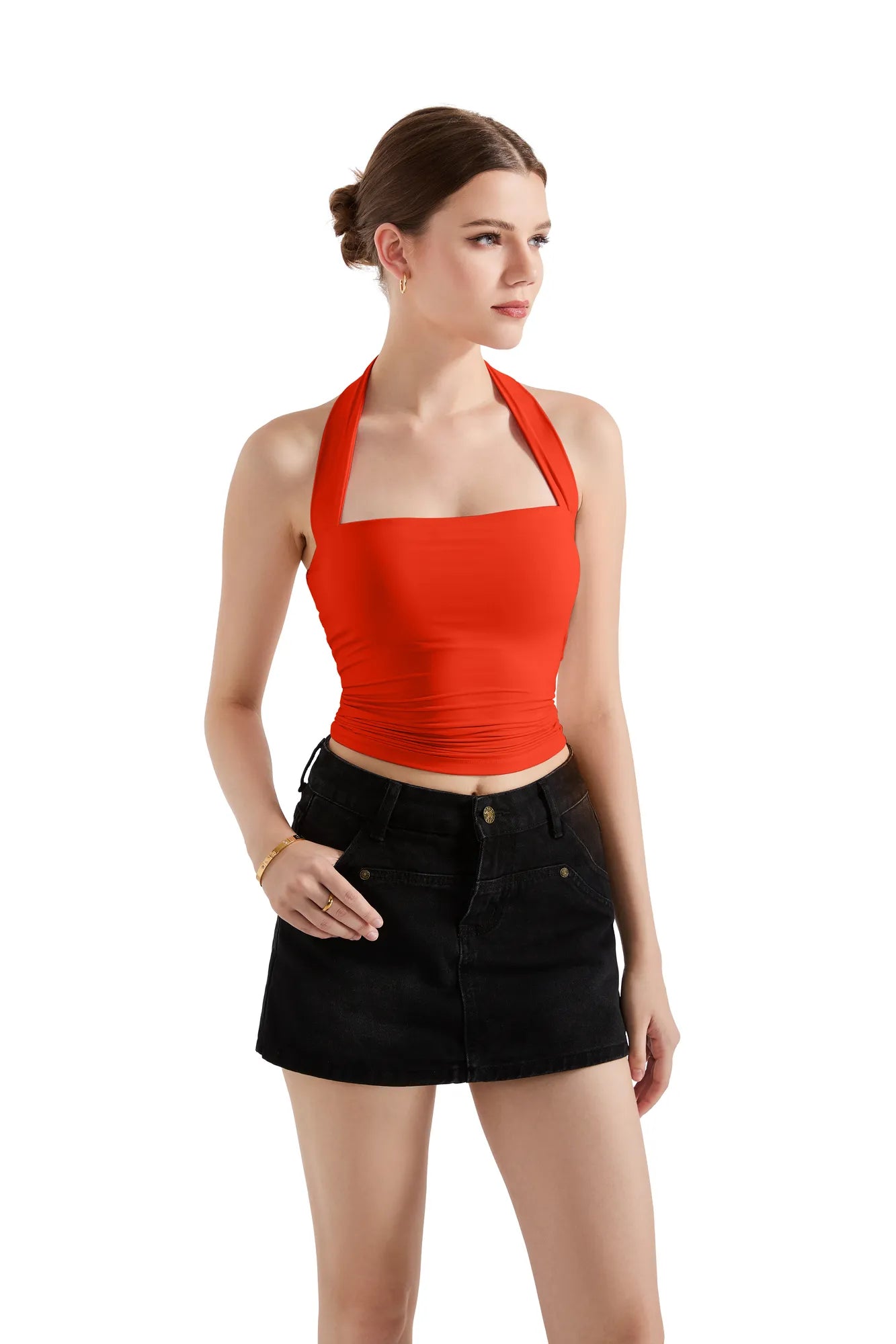 Buttery Soft Square Neck Halter Tank Top