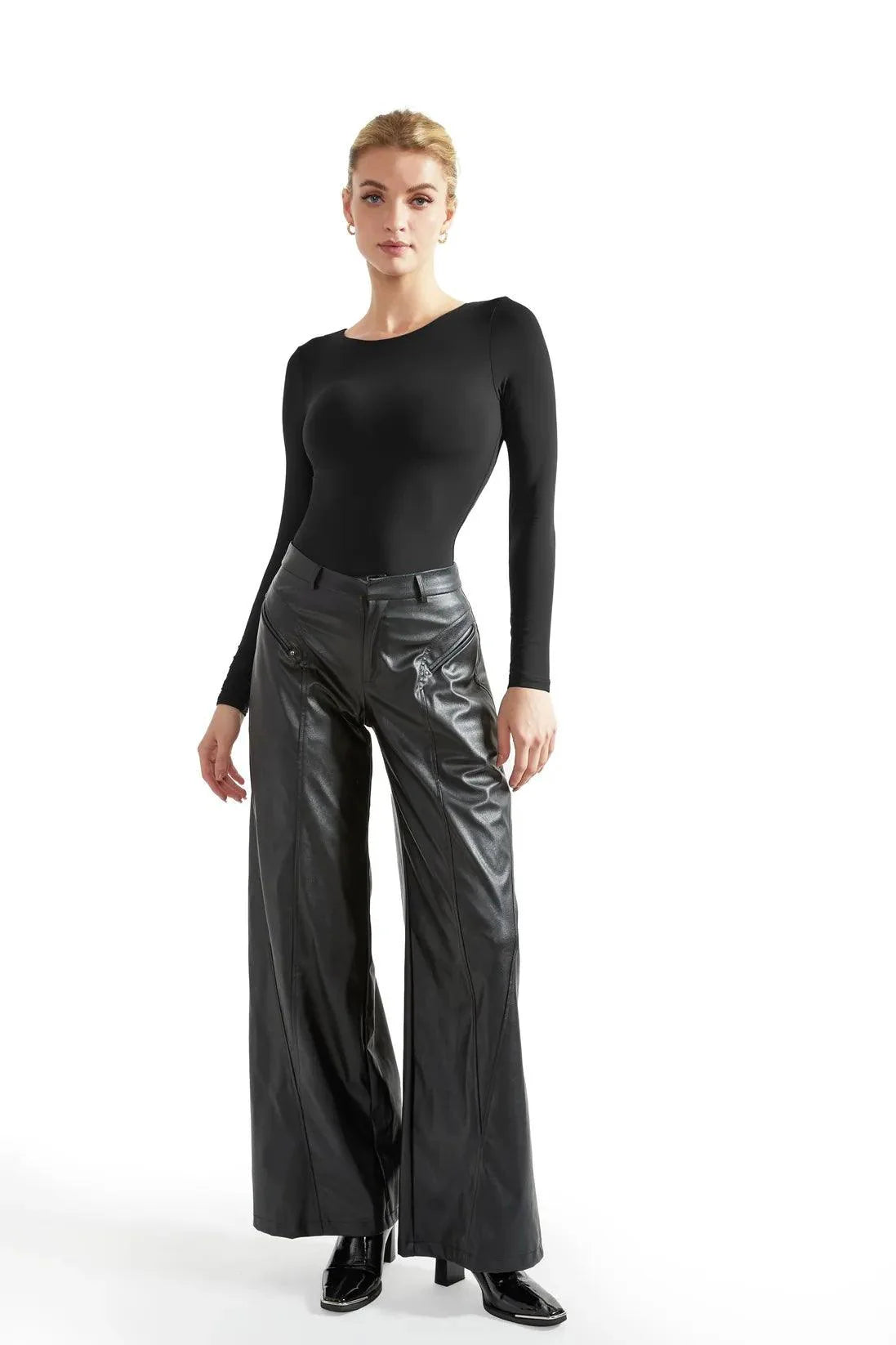 Flash Sales - Buttery Soft Crew Neck Bodysuit - Long Sleeve