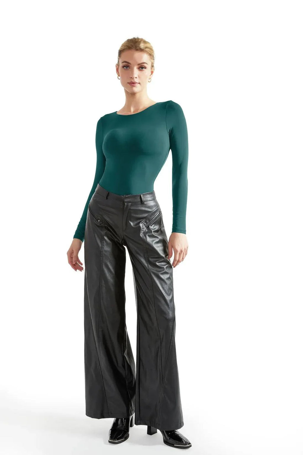 Flash Sales - Buttery Soft Crew Neck Bodysuit - Long Sleeve