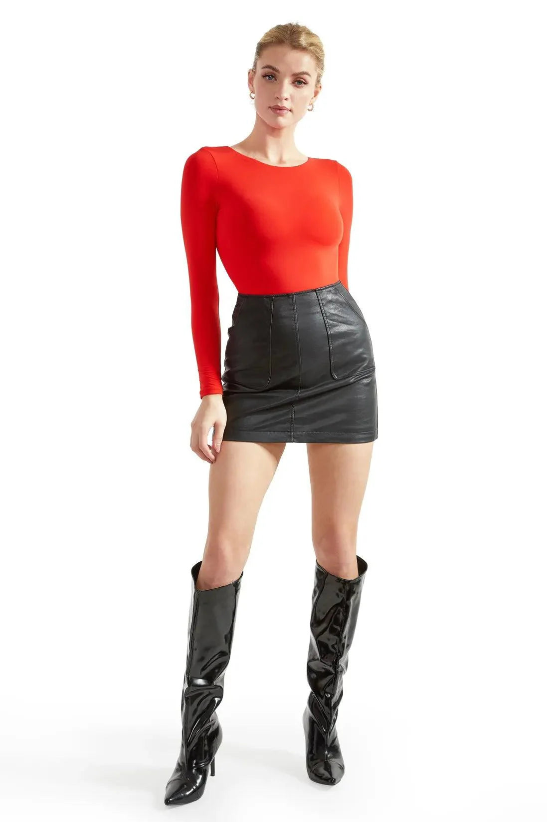Flash Sales - Buttery Soft Crew Neck Bodysuit - Long Sleeve
