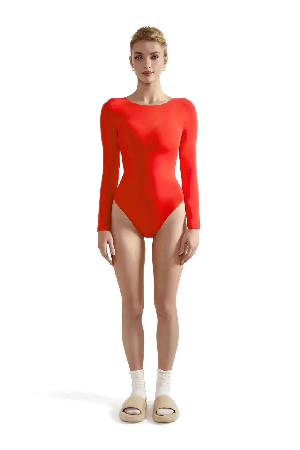 Flash Sales - Buttery Soft Crew Neck Bodysuit - Long Sleeve