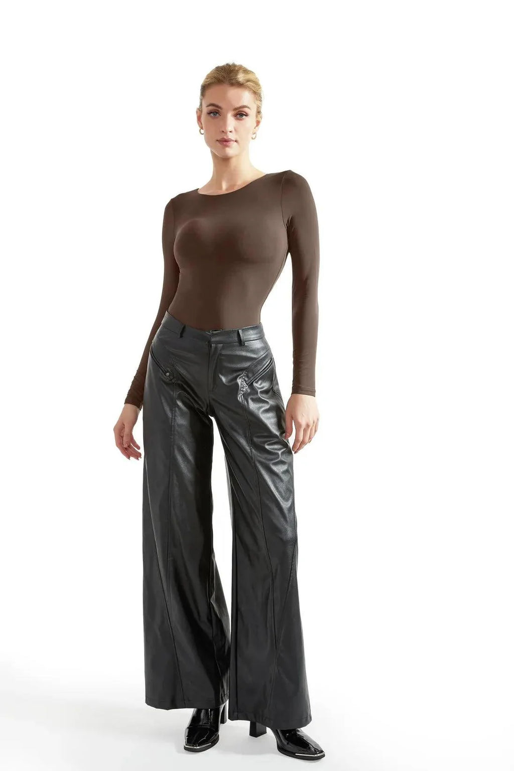 Flash Sales - Buttery Soft Crew Neck Bodysuit - Long Sleeve