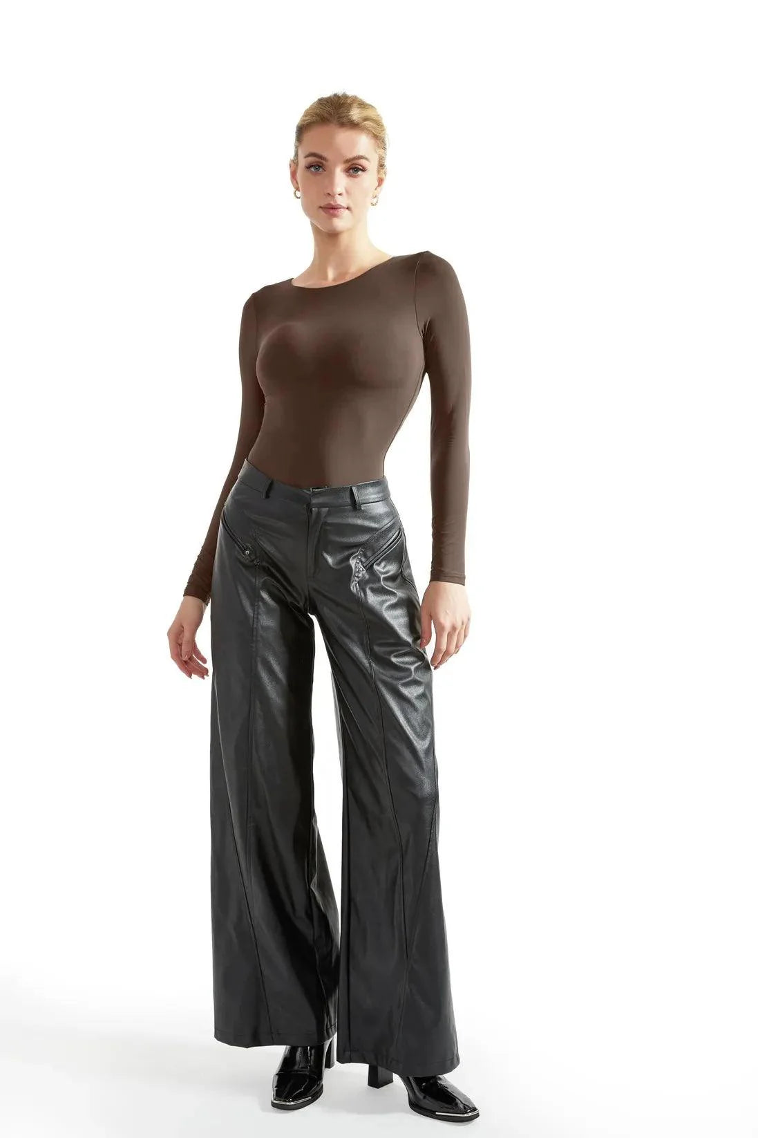 Flash Sales - Buttery Soft Crew Neck Bodysuit - Long Sleeve