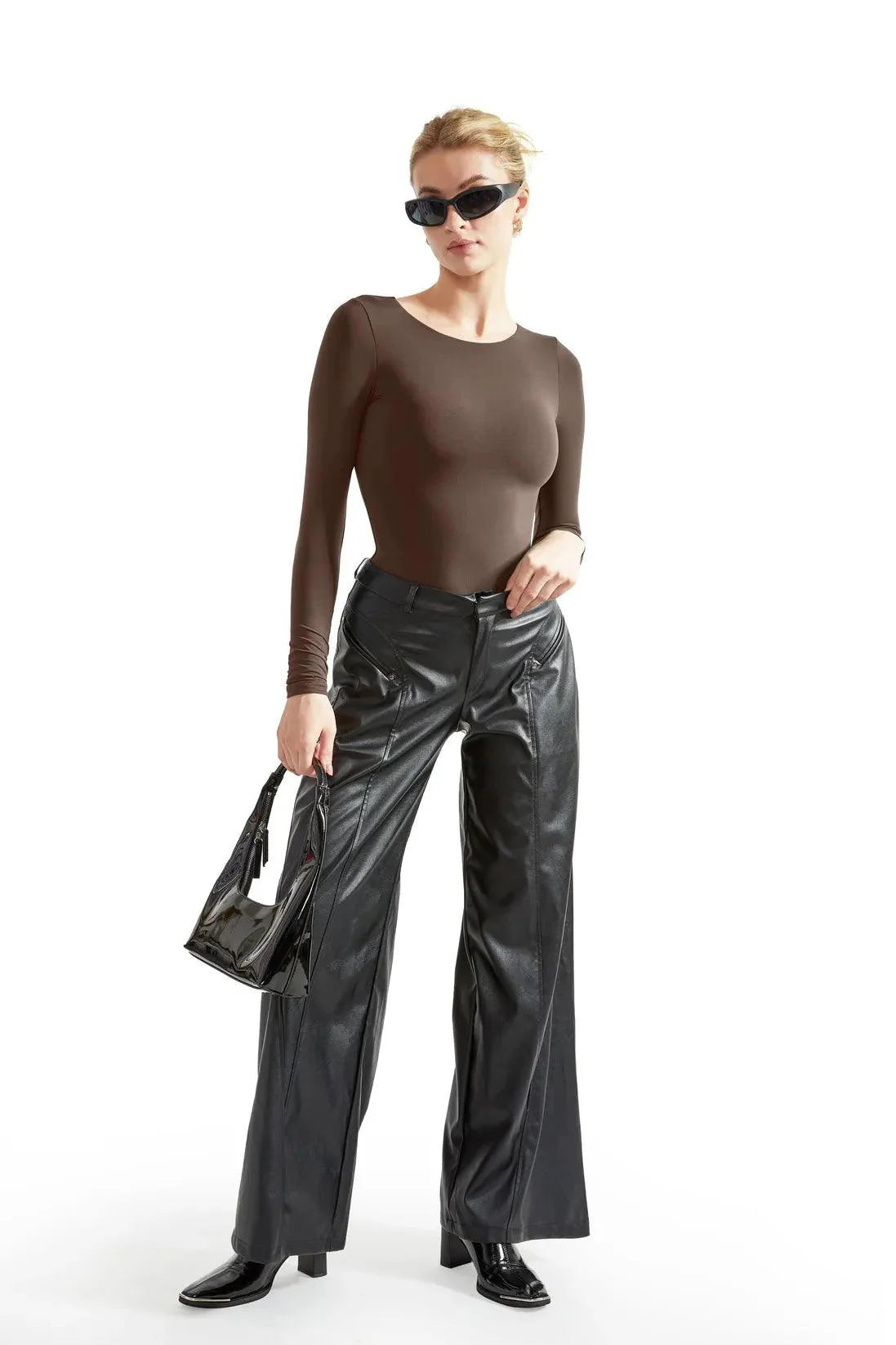 Flash Sales - Buttery Soft Crew Neck Bodysuit - Long Sleeve