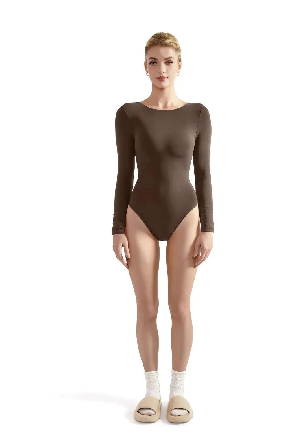 Flash Sales - Buttery Soft Crew Neck Bodysuit - Long Sleeve