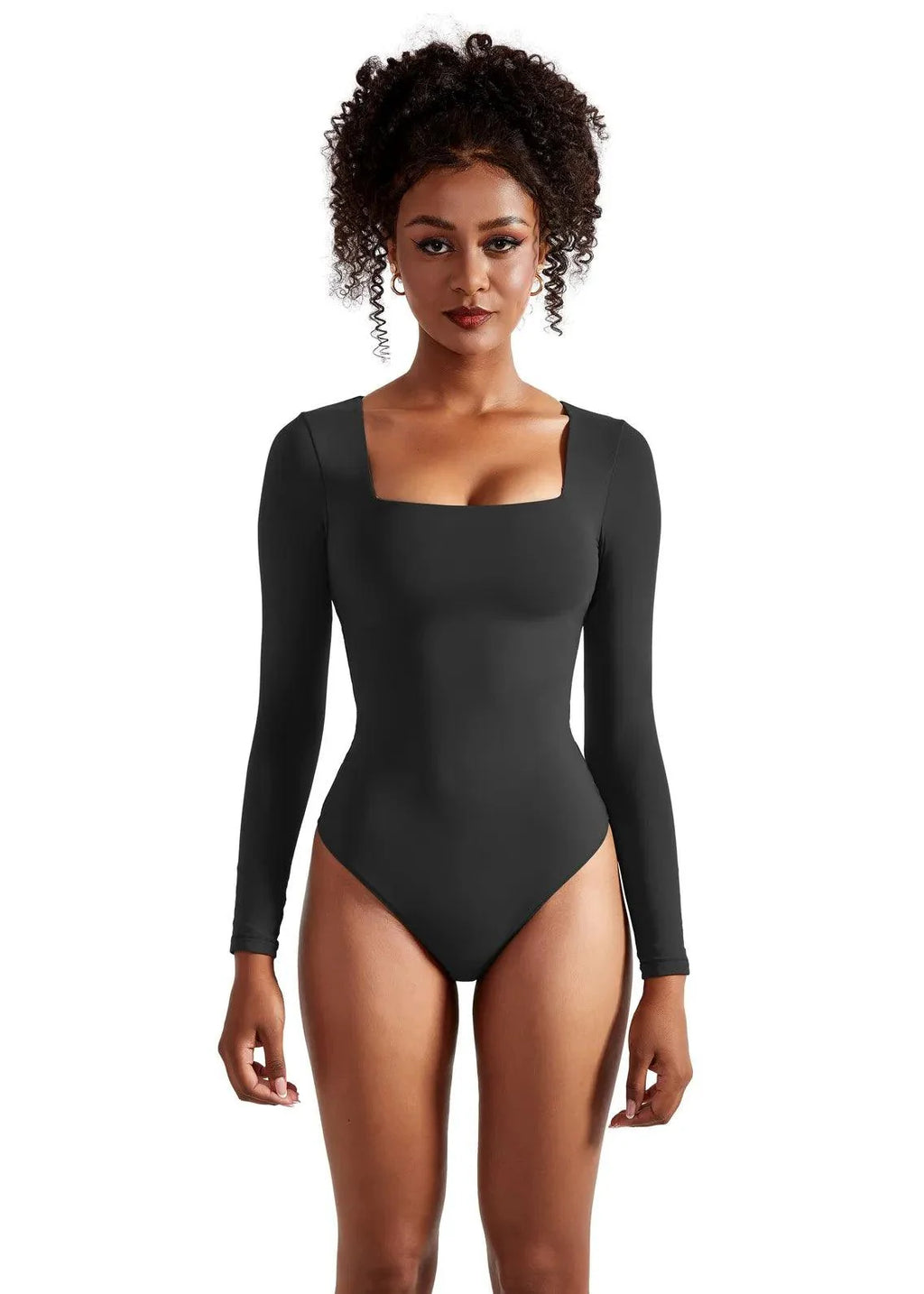 Flash Sales - Buttery Soft Square Neck Bodysuit - Long Sleeve