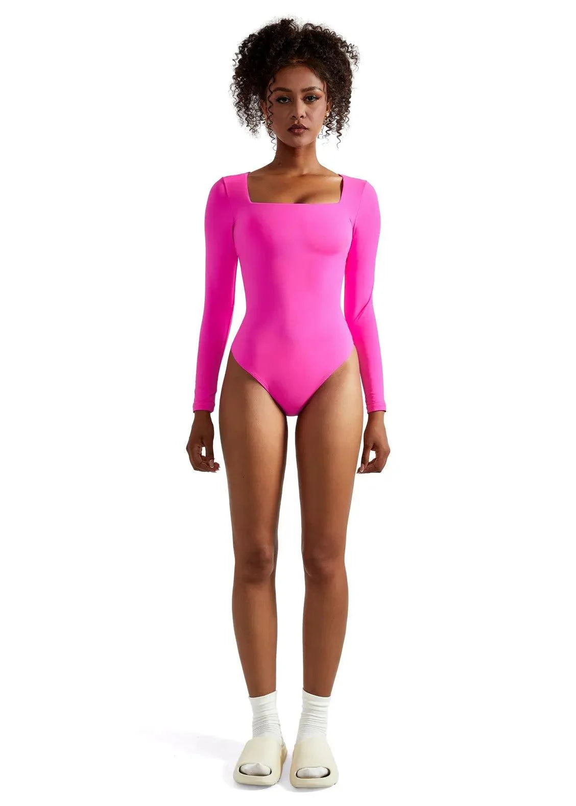 Flash Sales - Buttery Soft Square Neck Bodysuit - Long Sleeve
