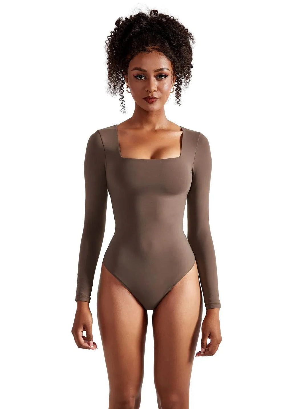 Flash Sales - Buttery Soft Square Neck Bodysuit - Long Sleeve
