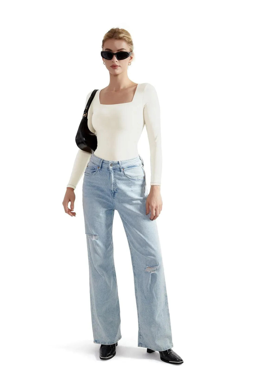 Flash Sales - Buttery Soft Square Neck Bodysuit - Long Sleeve