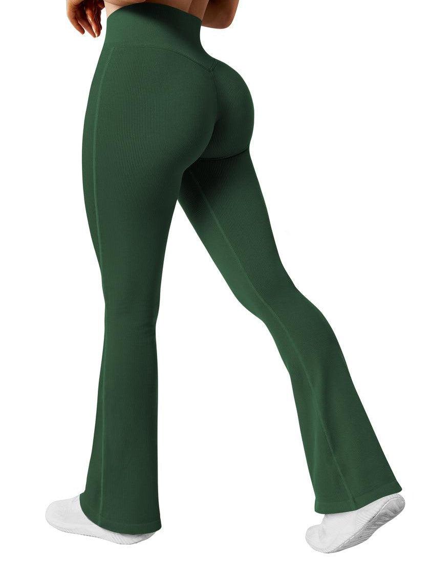 Seamless Ribbed Flare Leggings