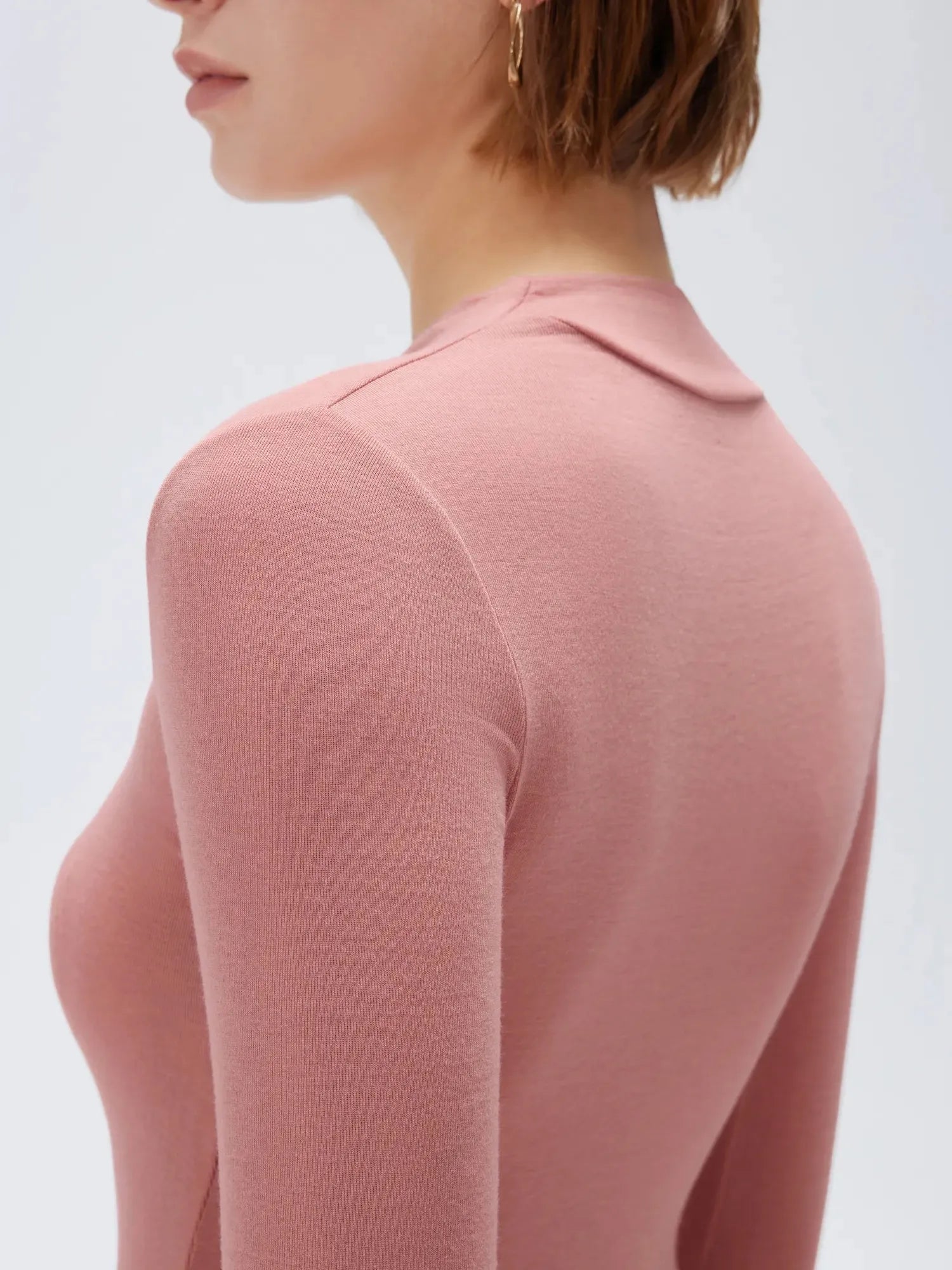 Cloud Cashmere Asymmetric Neck Shirt - Long Sleeve