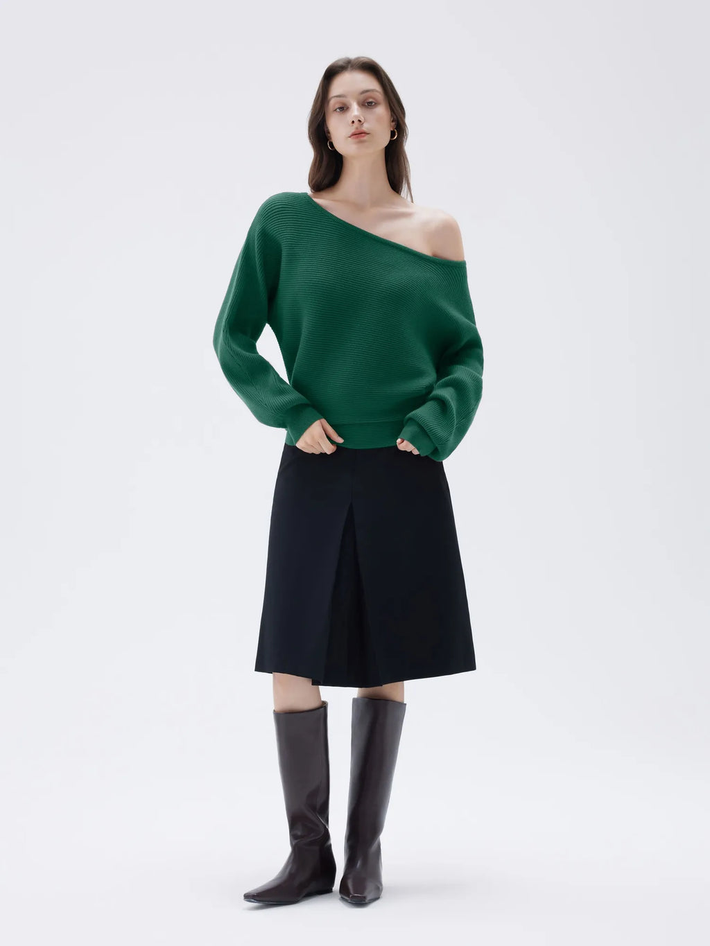 Cashmere Off Shoulder Sweater