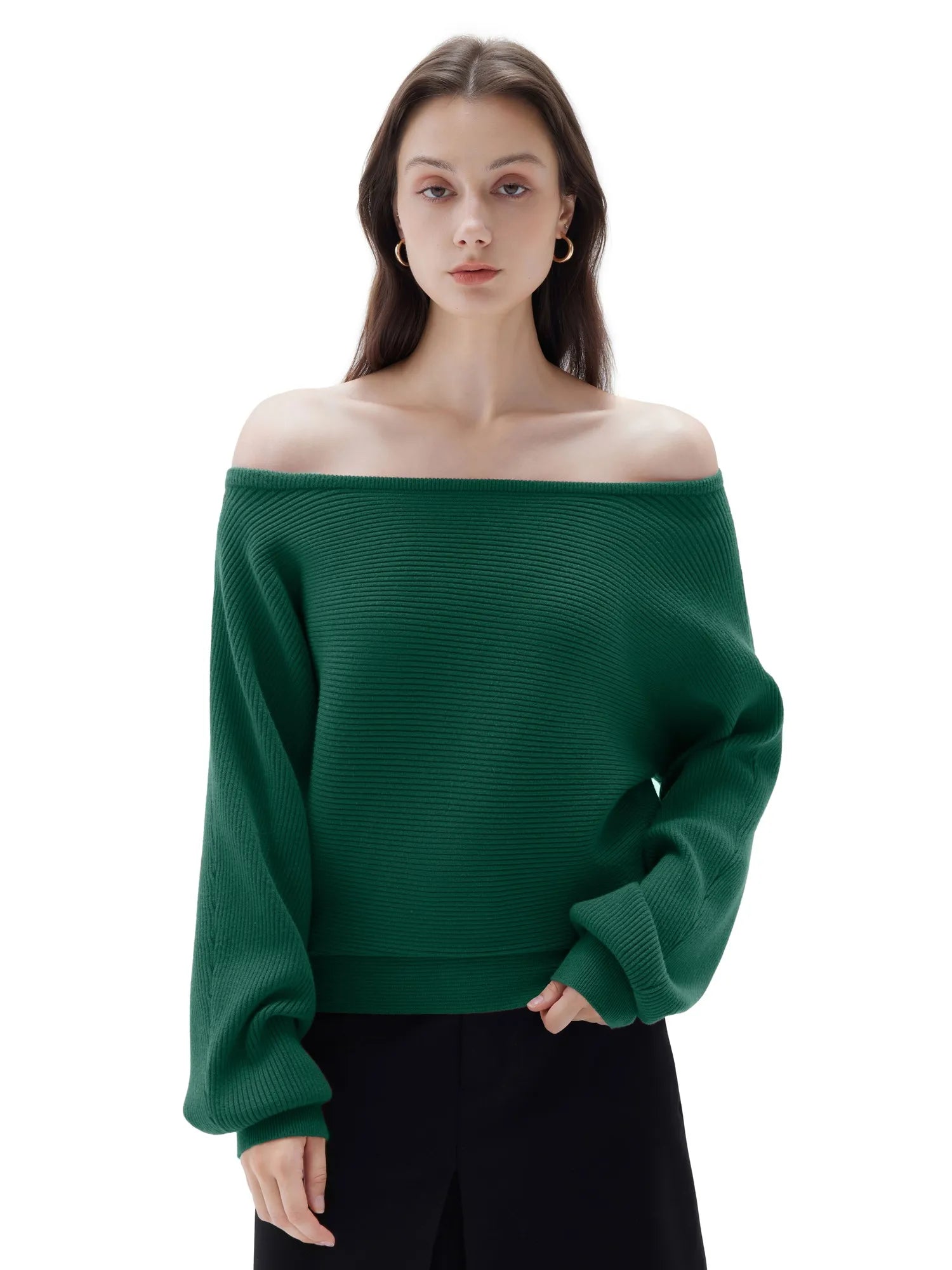 Cashmere Off Shoulder Sweater