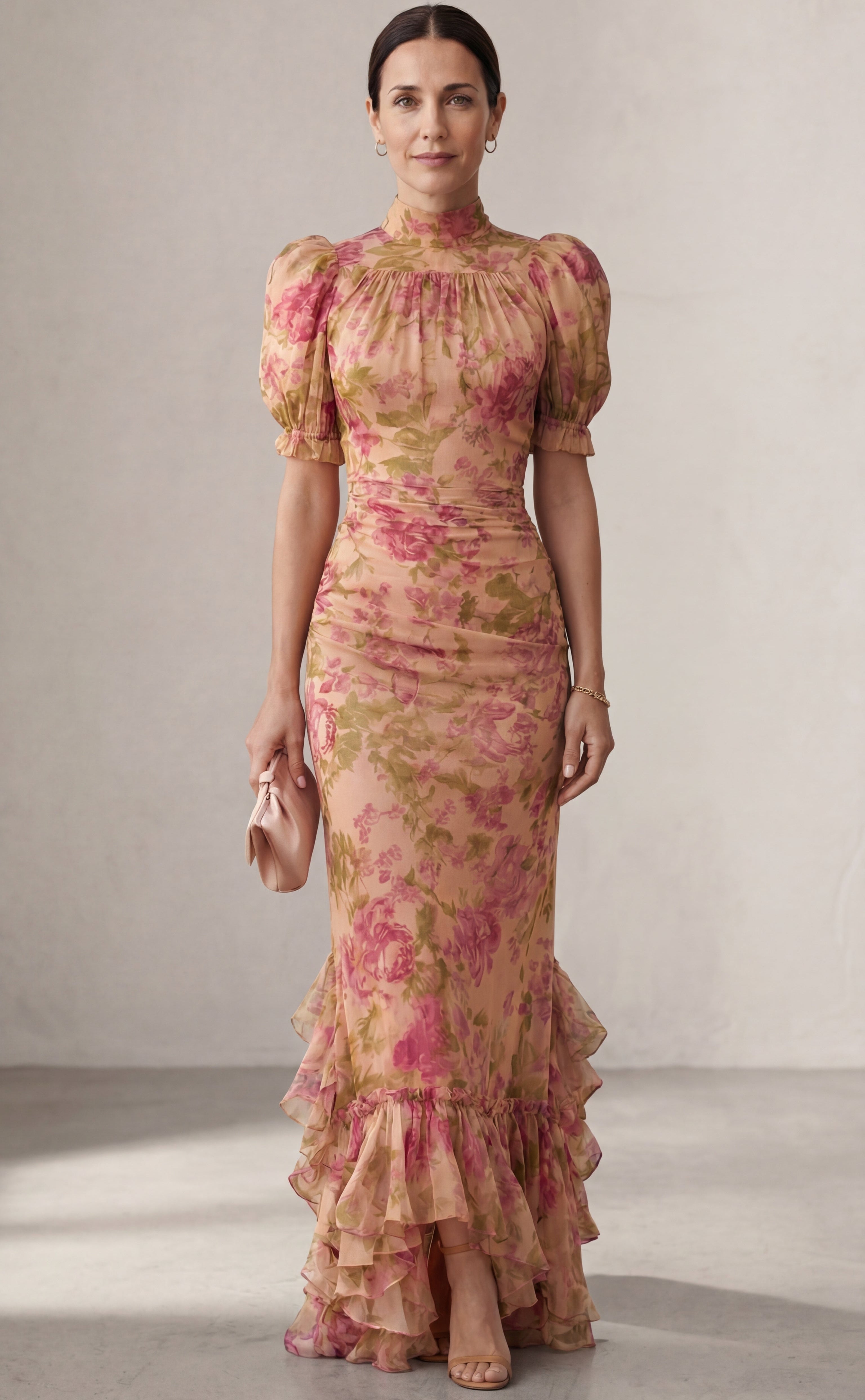 Flora | Vestido Maxi Floral con Volantes