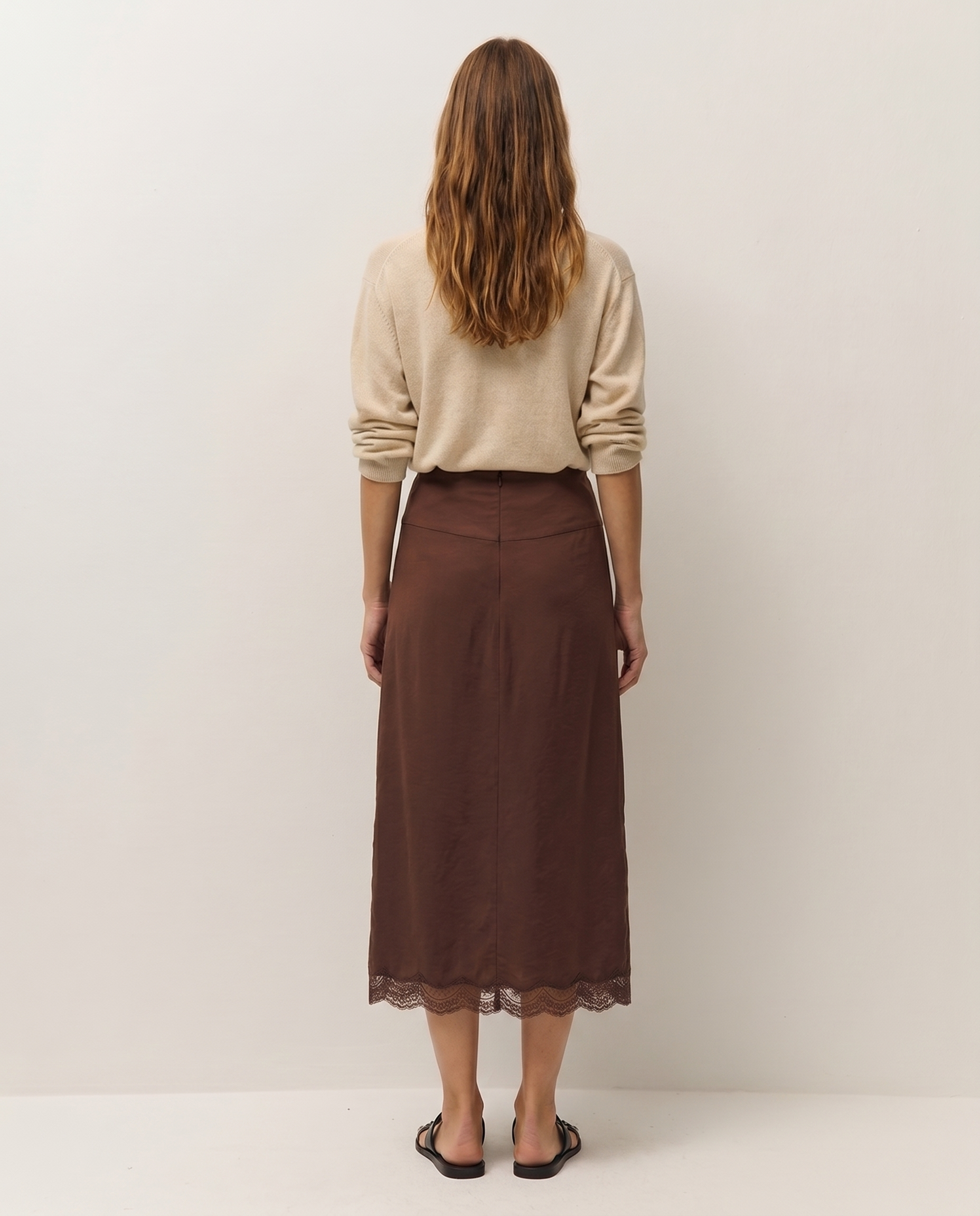 Falda midi lace