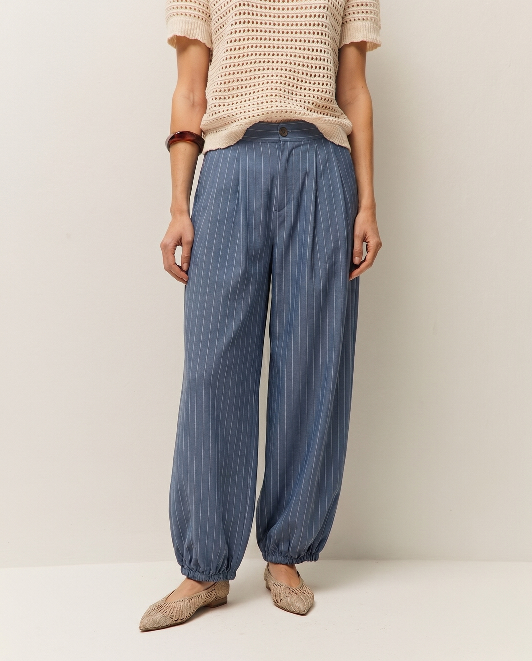 Pantalón fluido raya diplomática