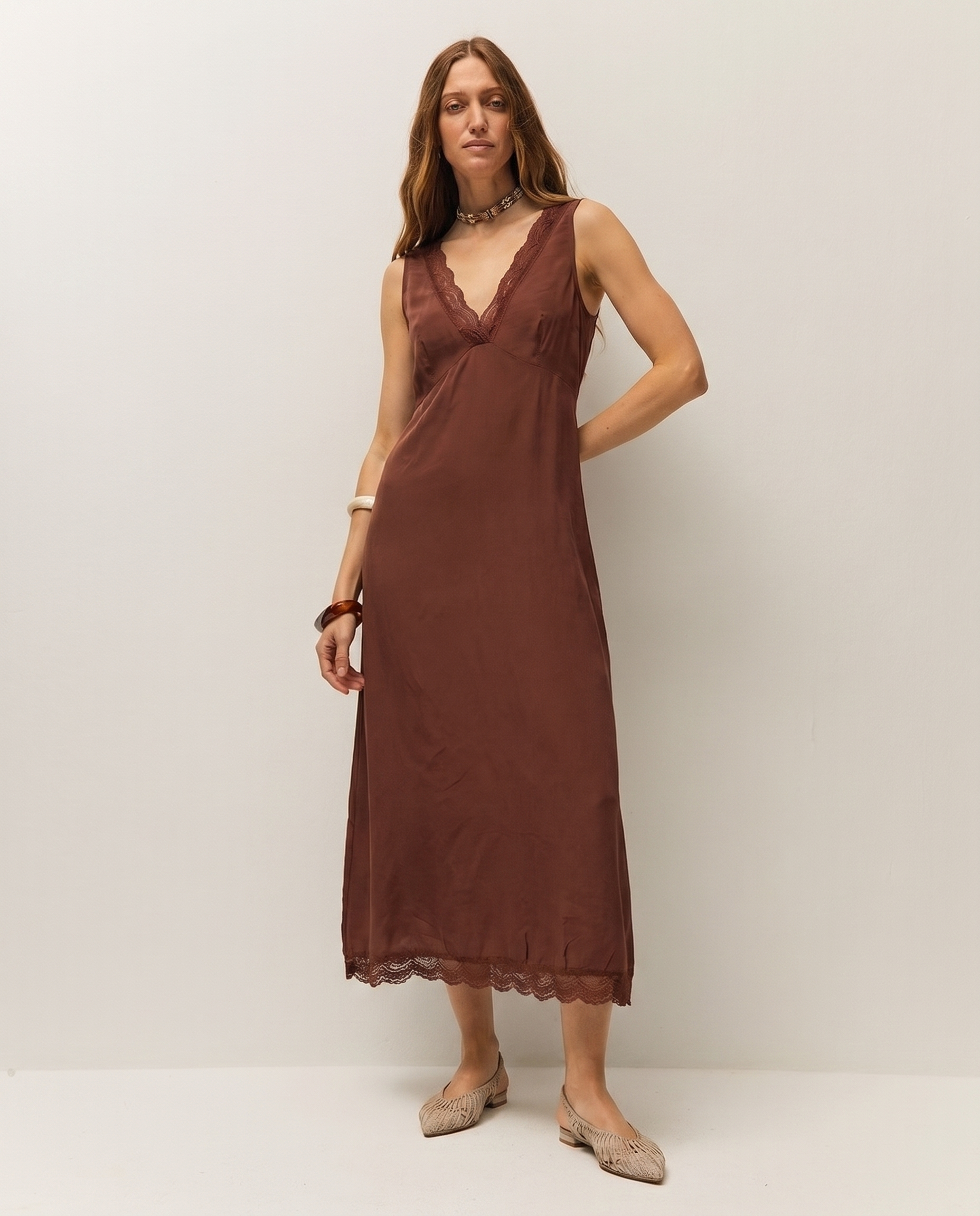 Vestido largo lace
