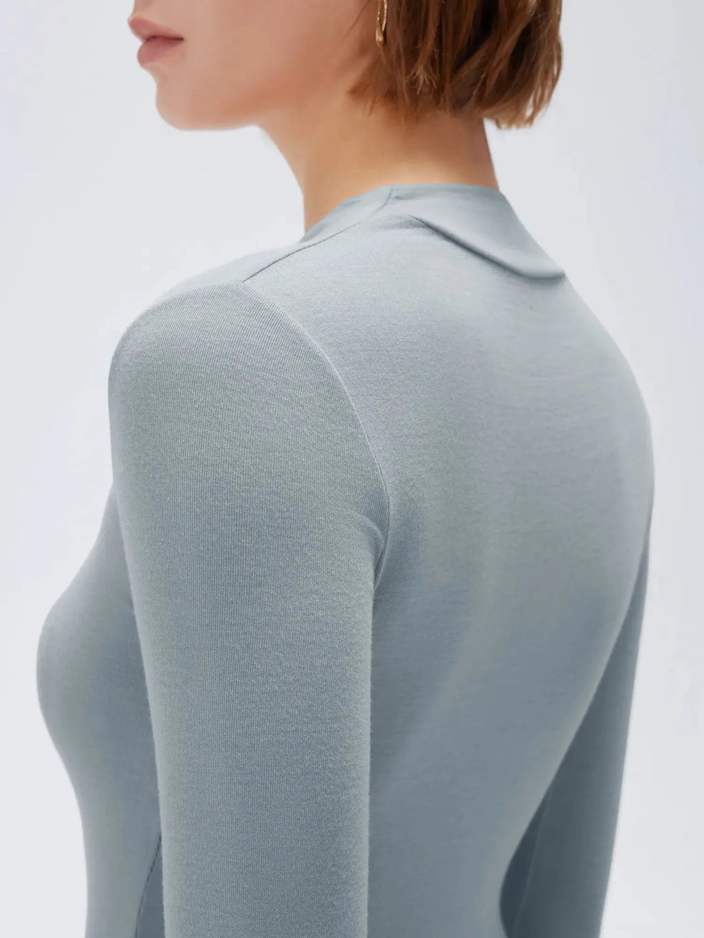 Cloud Cashmere Asymmetric Neck Shirt - Long Sleeve
