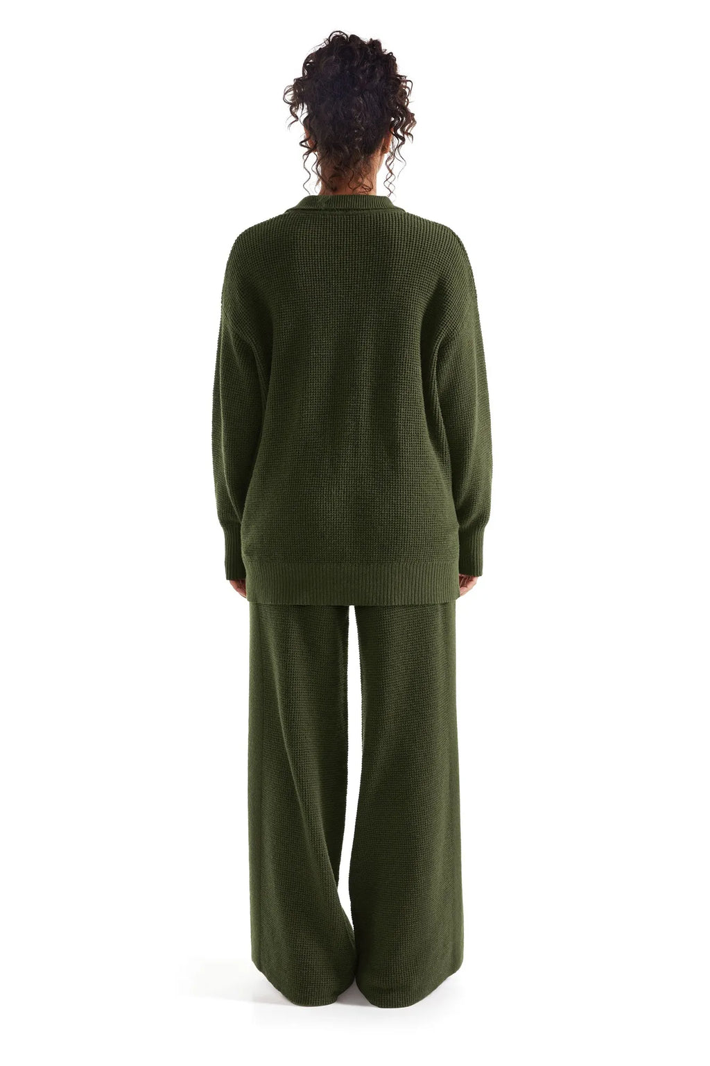 Waffle Knit Sweater Lounge Set