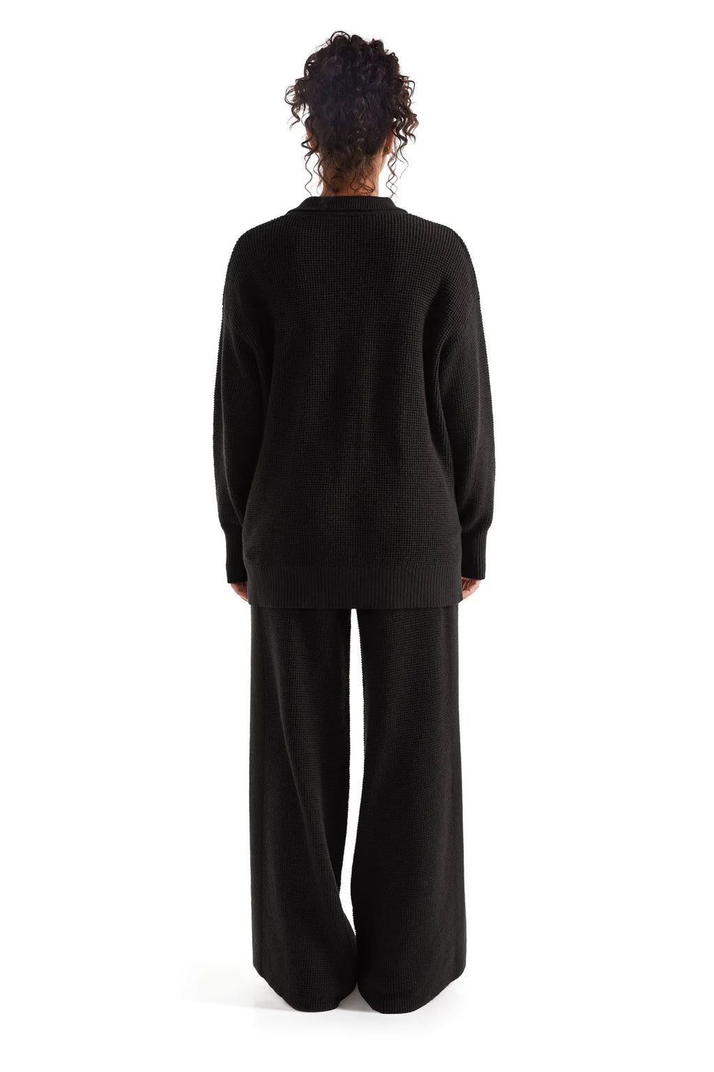 Waffle Knit Sweater Lounge Set