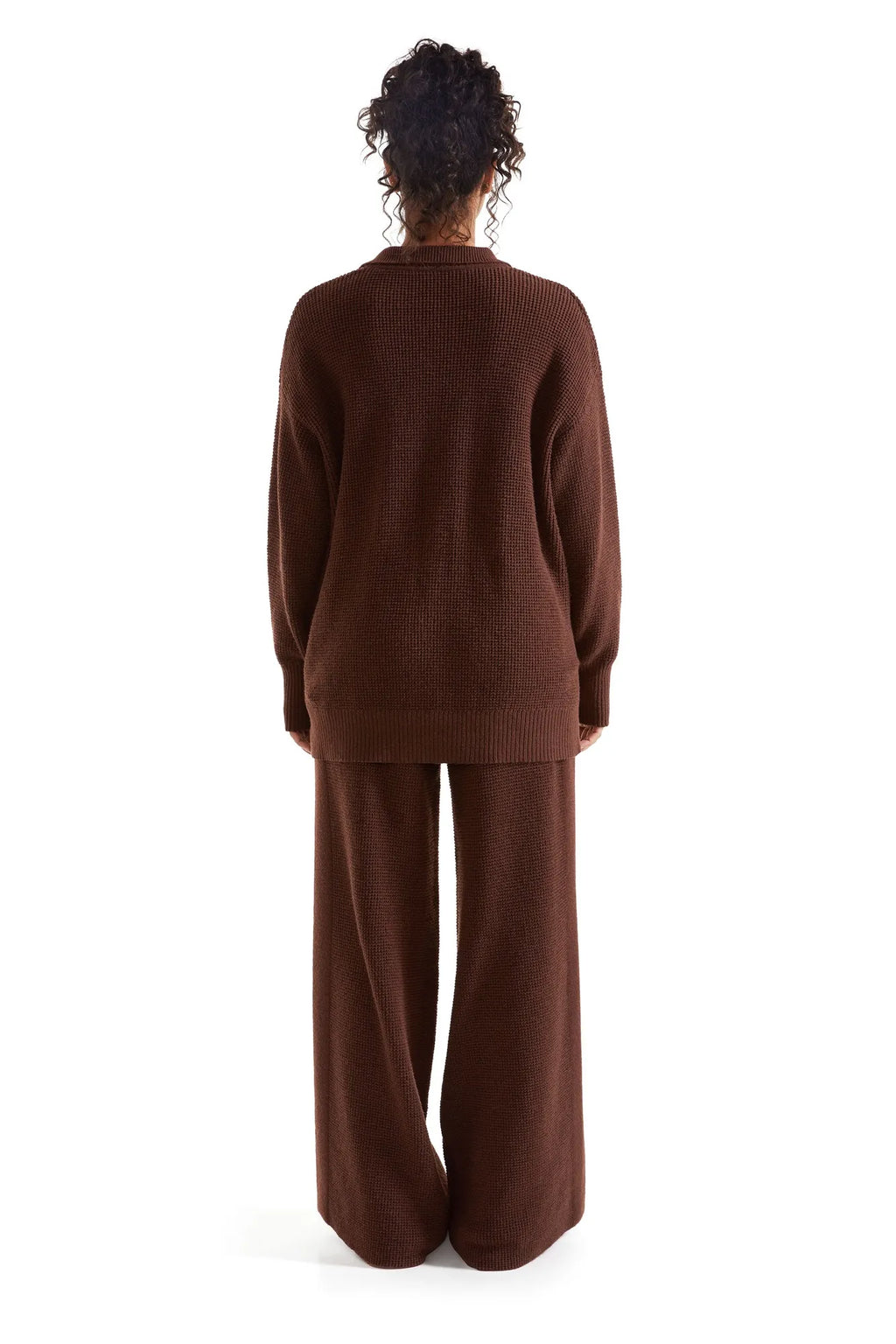 Waffle Knit Sweater Lounge Set