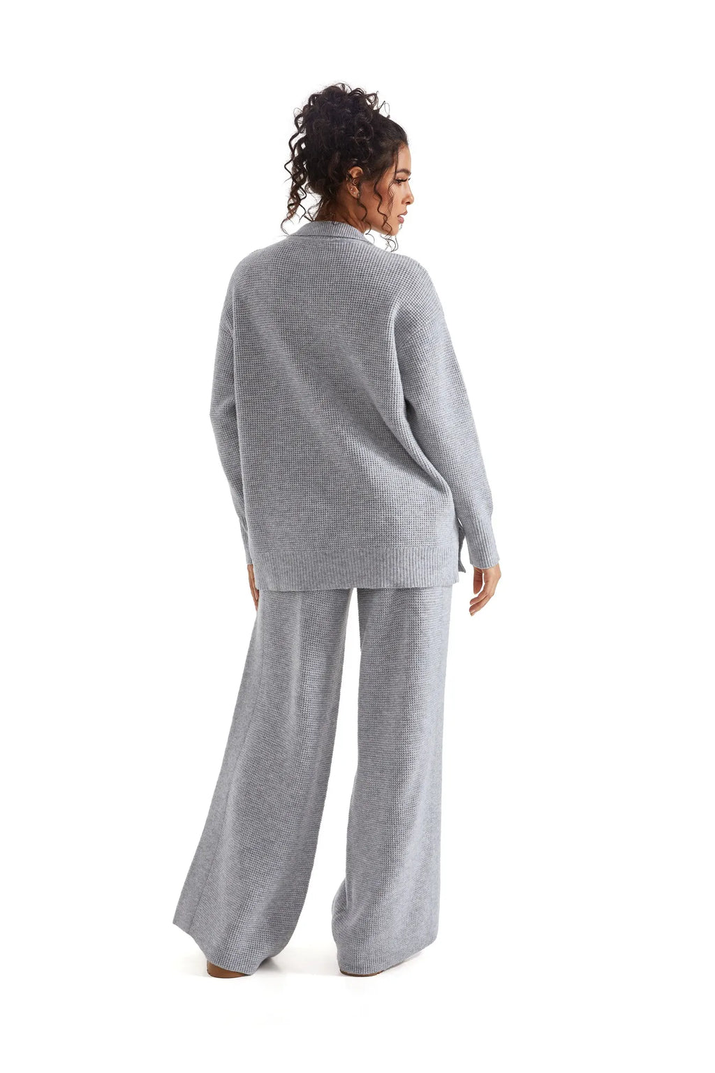 Waffle Knit Sweater Lounge Set